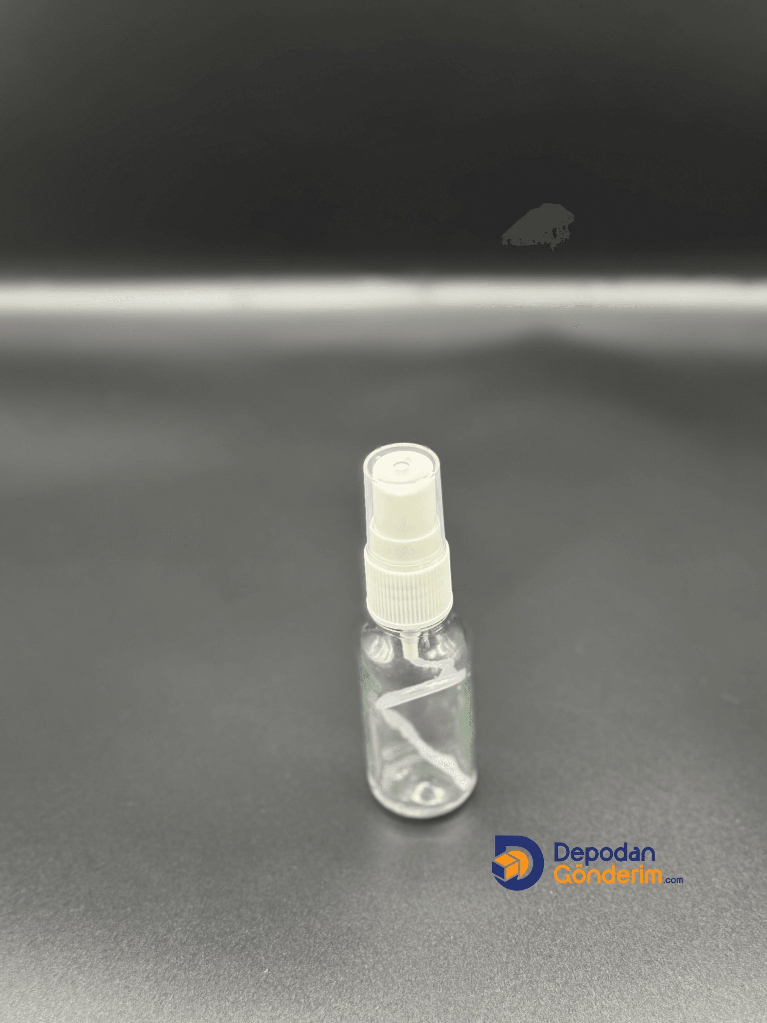 DP100 20cc Şeffaf Cam Şişe (Beyaz Spreyli)