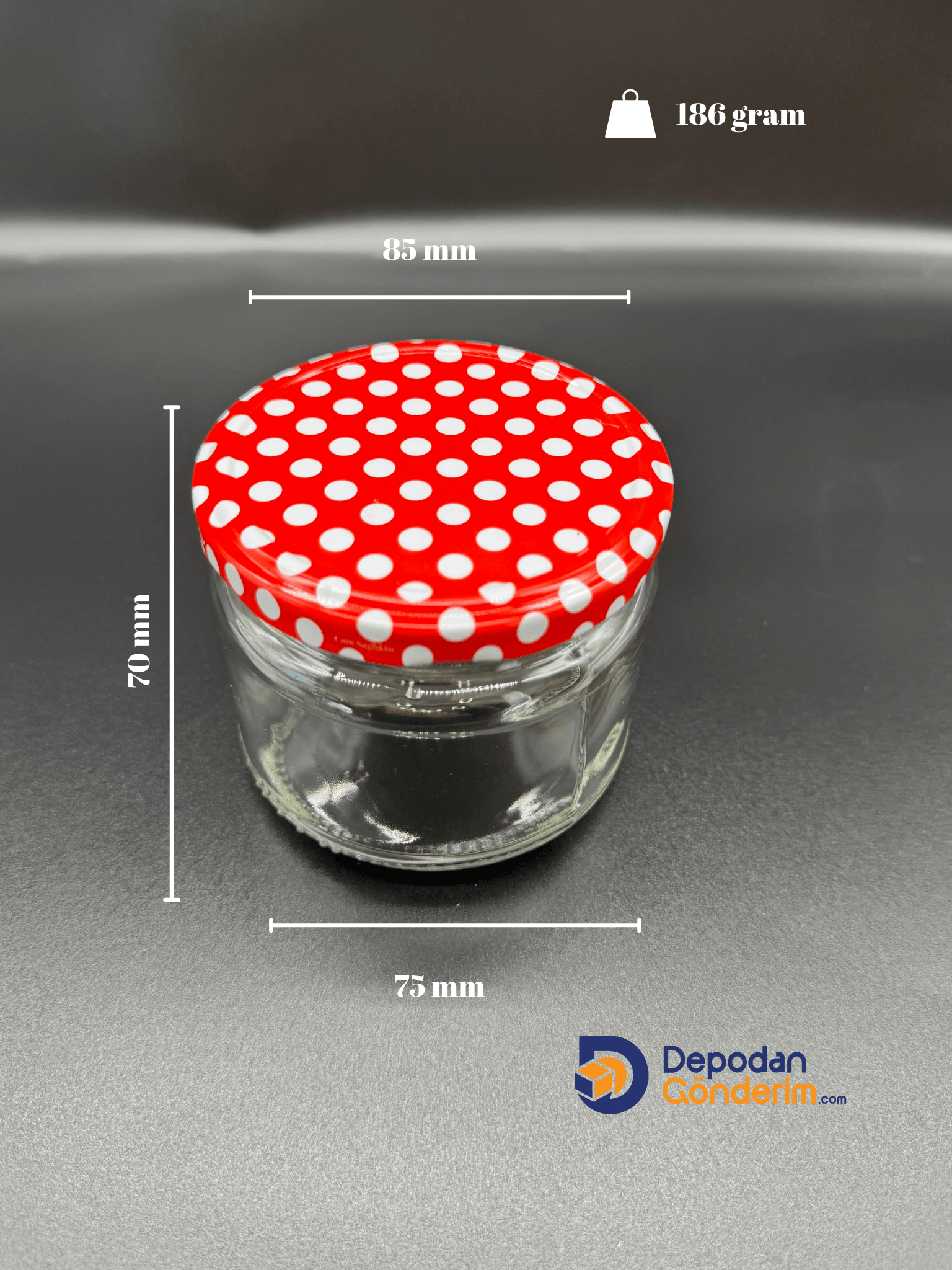 DP220 300cc Kavanoz Puantiye Kapaklı