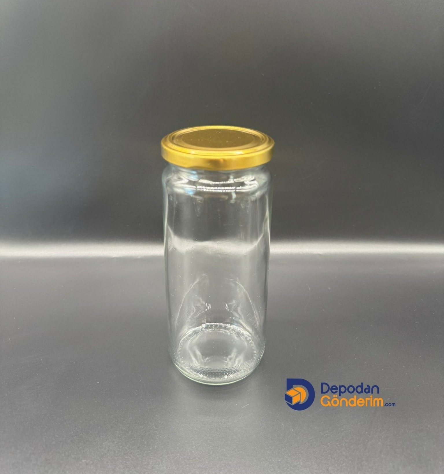 DP257 500cc Boru Kavanoz Gold Kapaklı 