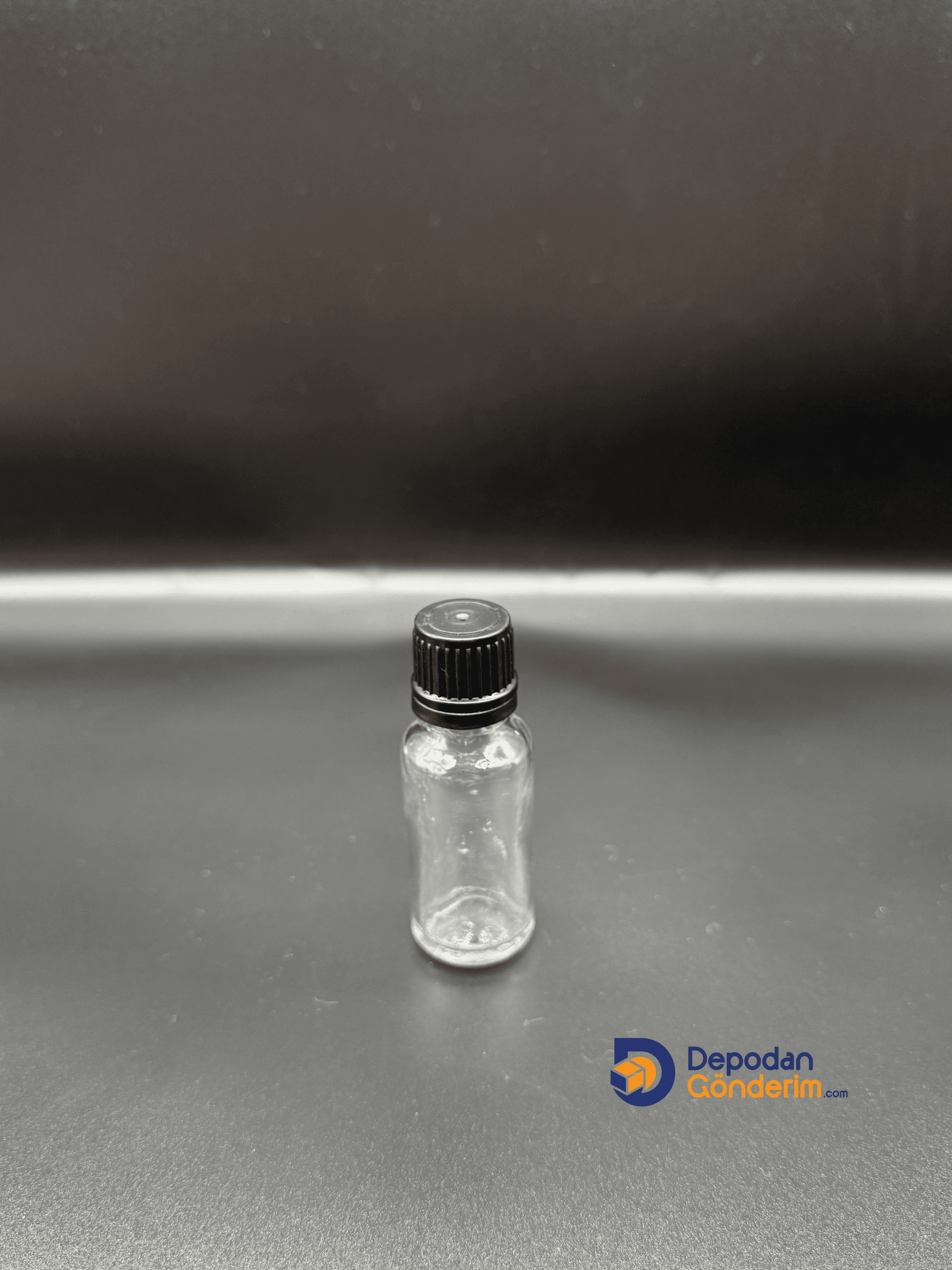 DP71 20cc ŞEFFAF ŞİŞE - SİYAH KİLİTLİ  KAPAKLI 