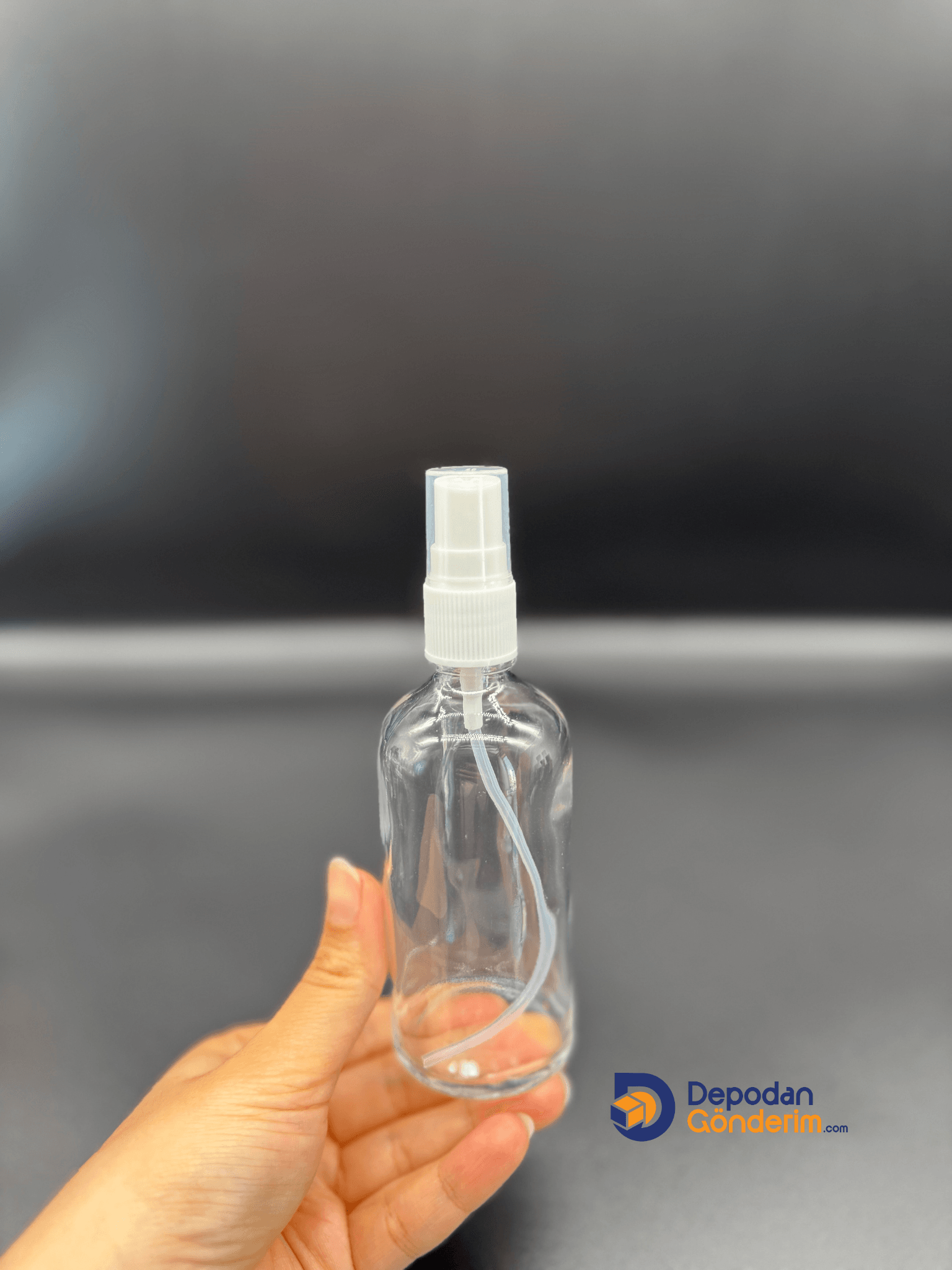 DP97 100cc ŞEFFAF ŞİŞE- BEYAZ FIS FIS KAPAKLI 