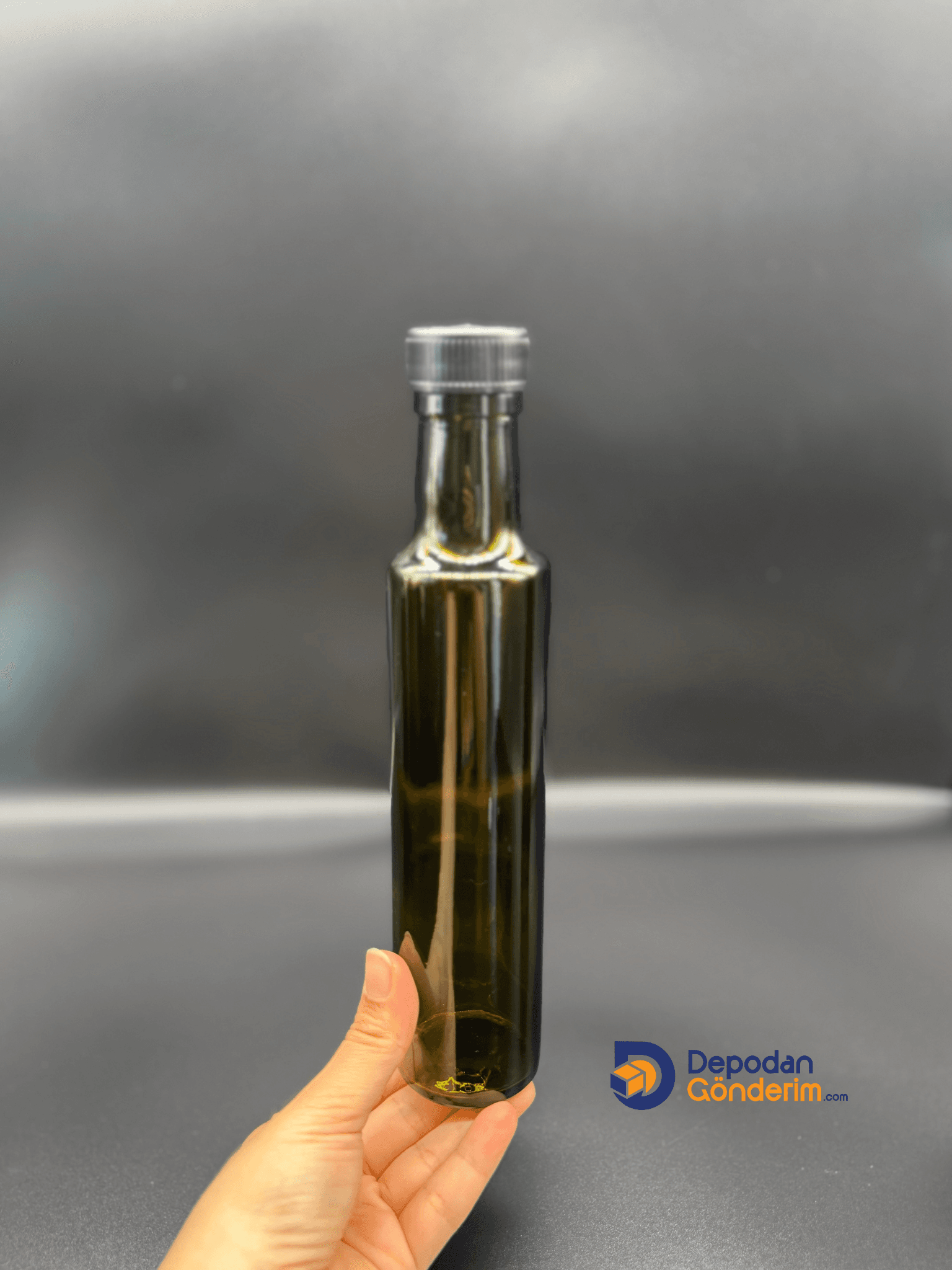 DP164 250cc Yeşil Dorika Şişe (Siyah Kilitli Eko Kapak) 