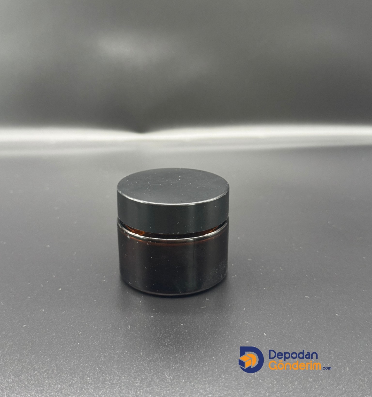 DP59 50cc Amber Cam Krem Kavanozu (Siyah Kapaklı)  