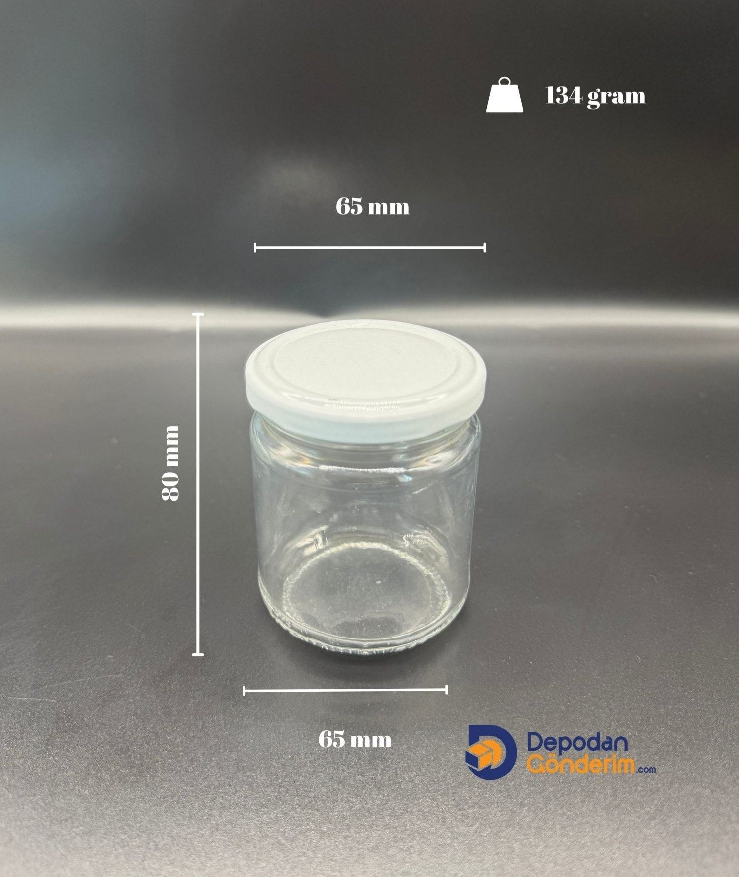 DP276 210cc Kavanoz Beyaz Kapaklı