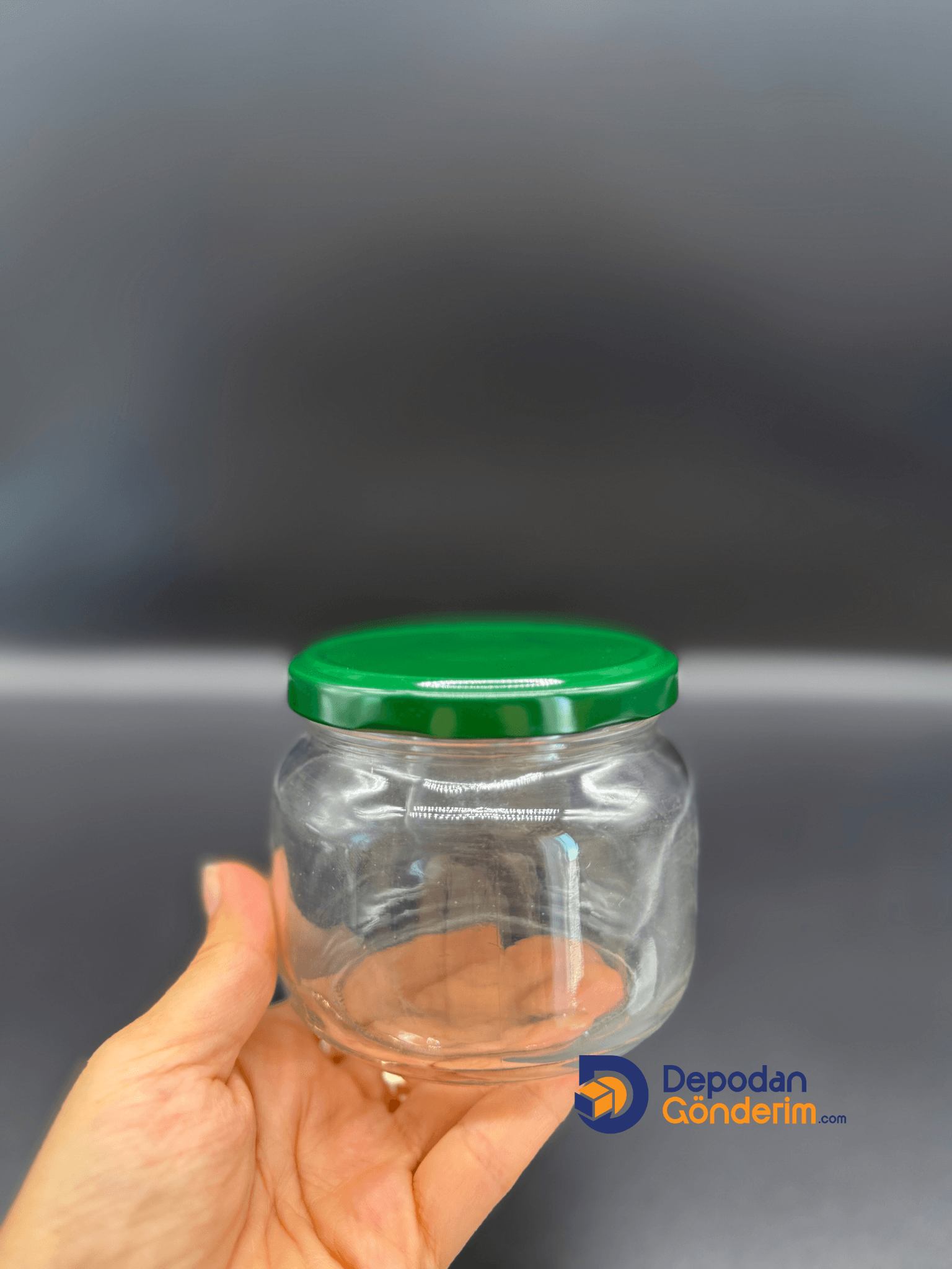 DP225 400cc Kavanoz Yeşil Kapaklı