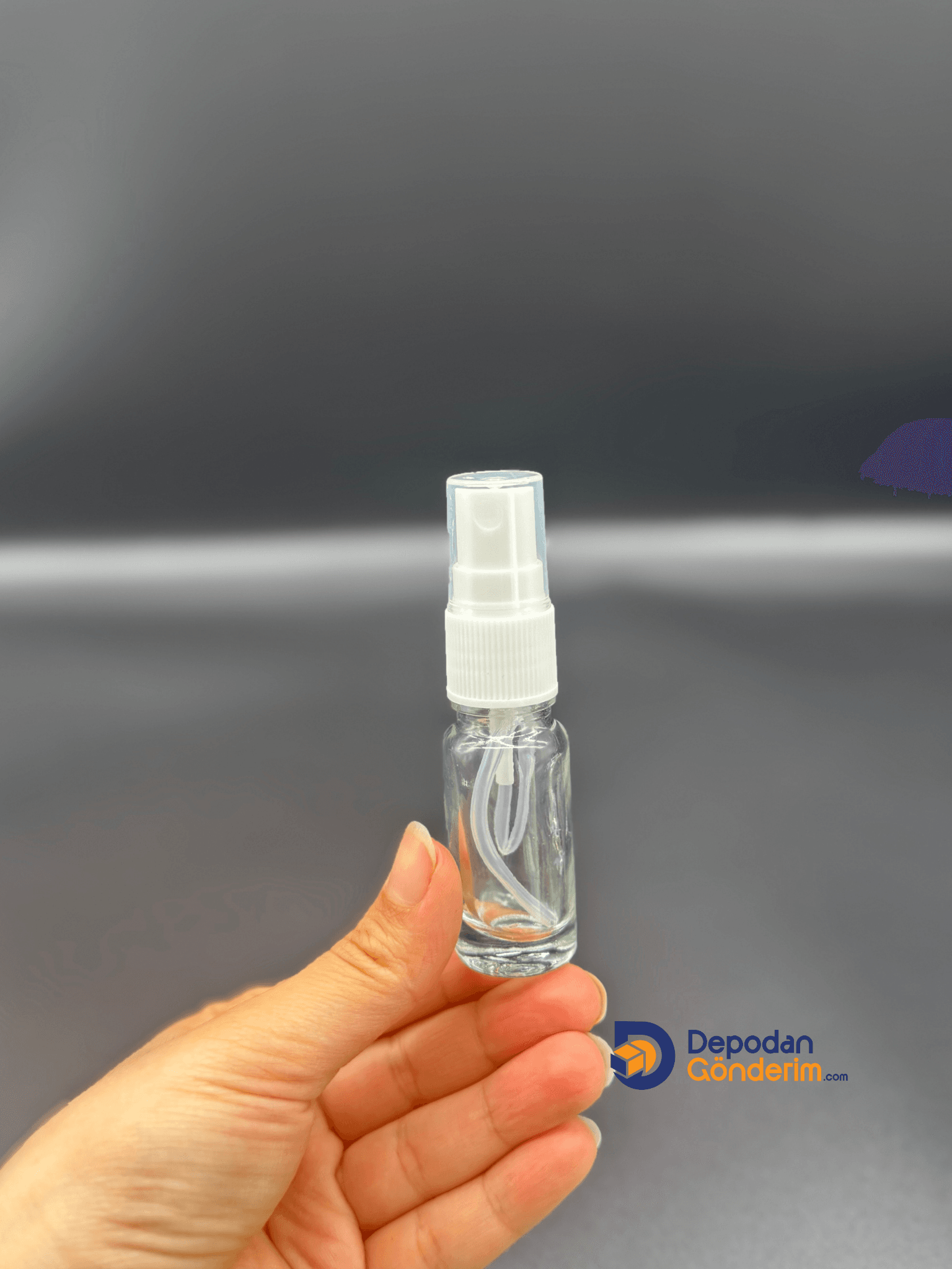 DP101 10cc Şeffaf Cam Şişe (Beyaz Spreyli)
