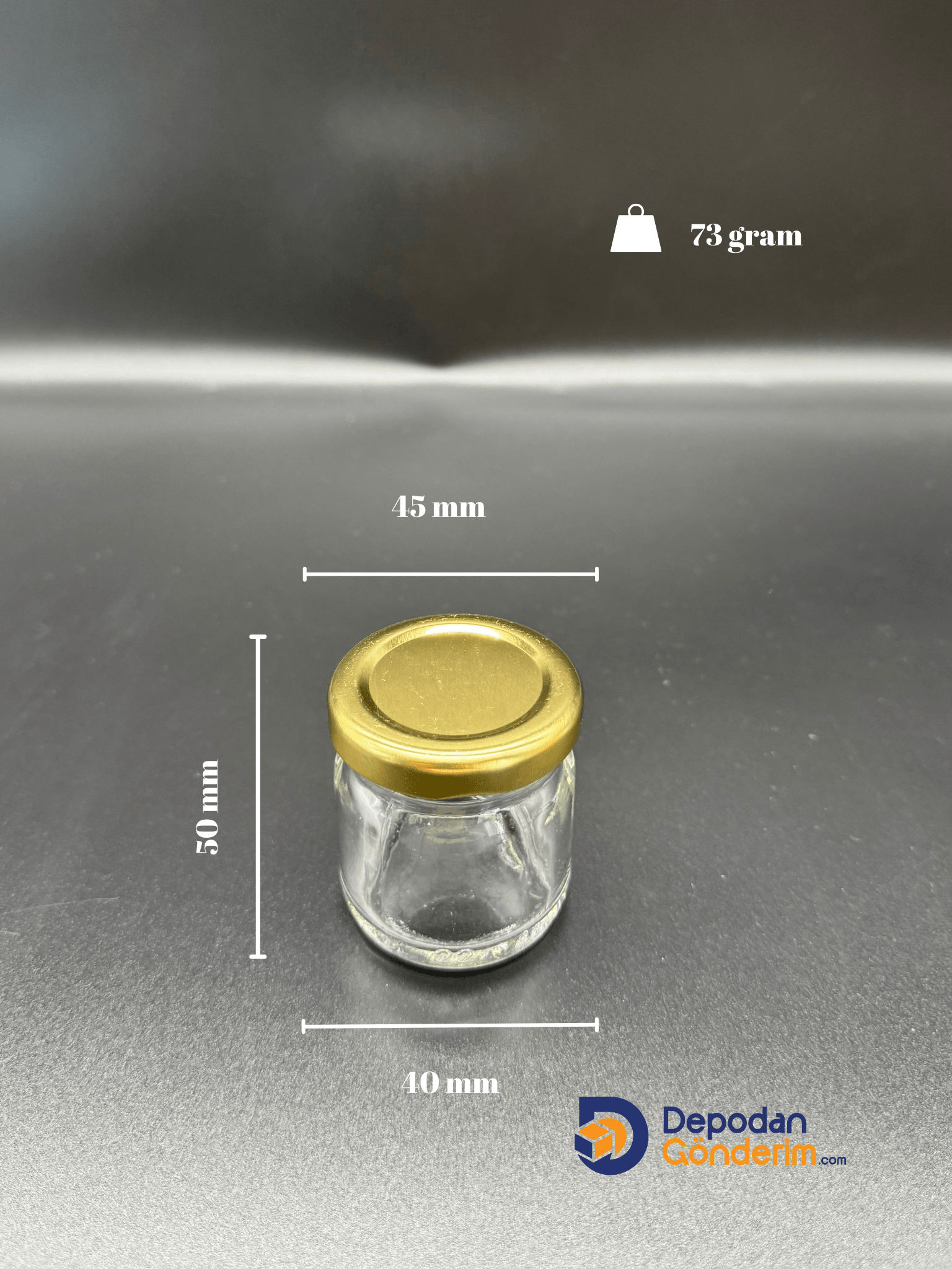 DP238 40cc Kavanoz Gold Kapaklı