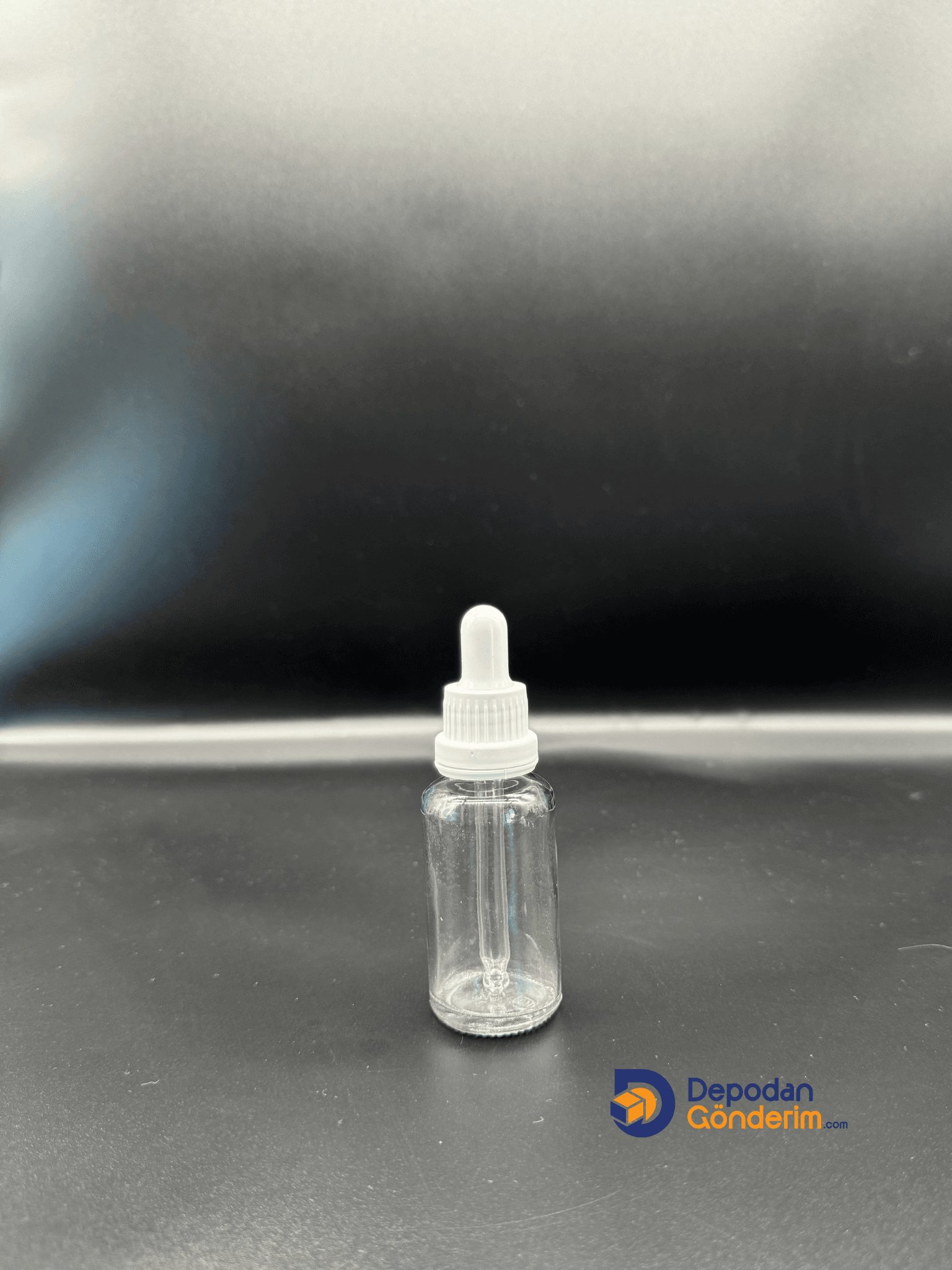 DP87 30cc CAM DAMLALIKLI - PLASTİK BEYAZ KAPAKLI ŞİŞE