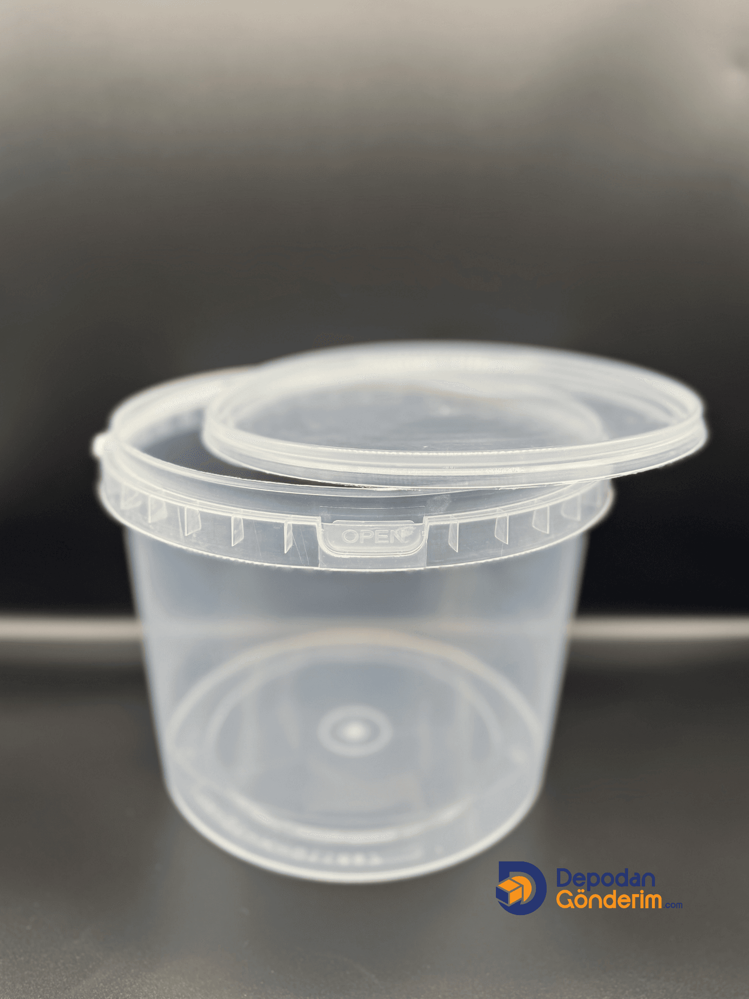 DP36 5000cc Plastik Şeffaf Kapaklı Kova     