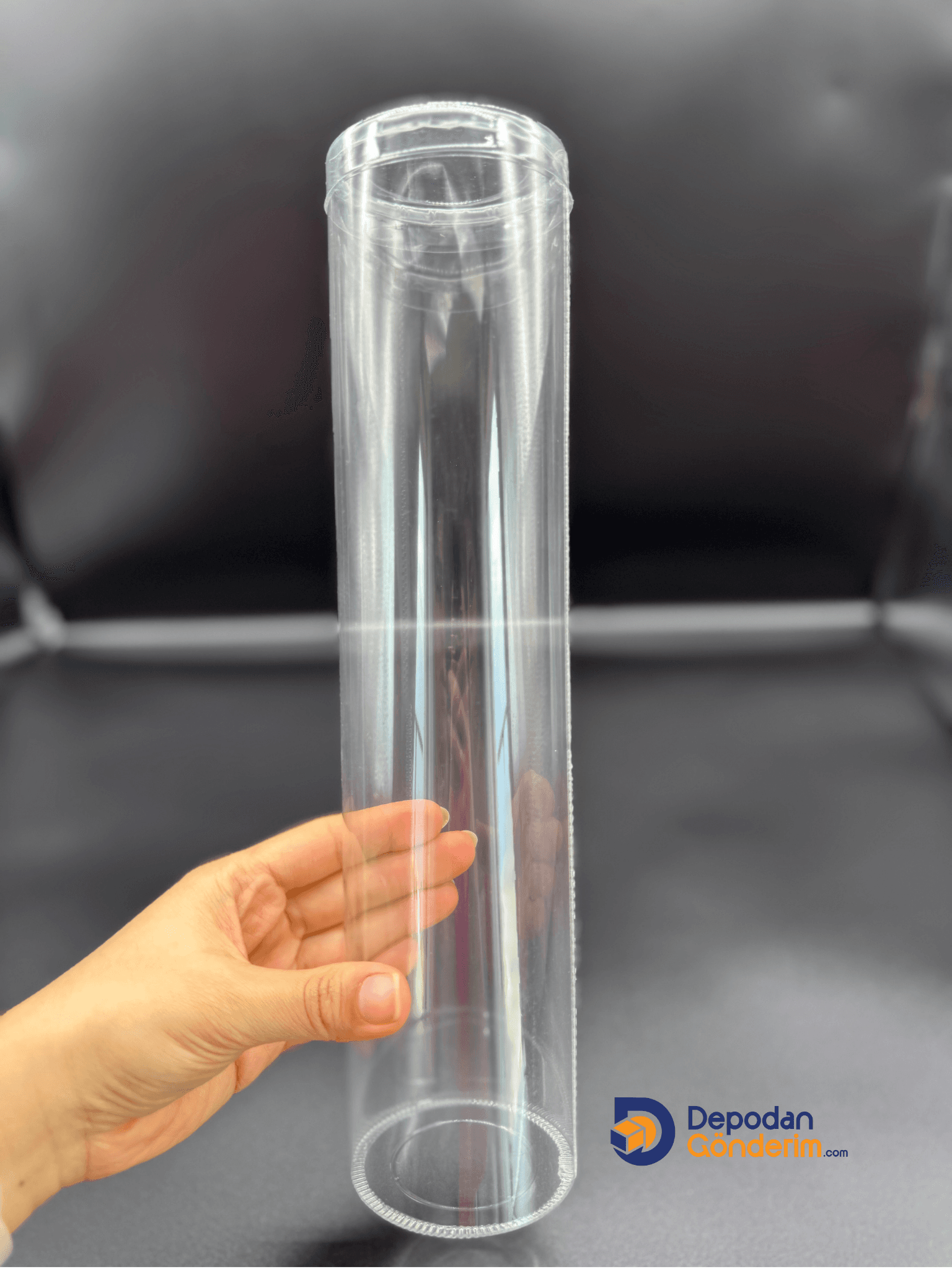 DP21 70*300  Silindir Plastik Kurabiye Kabı  