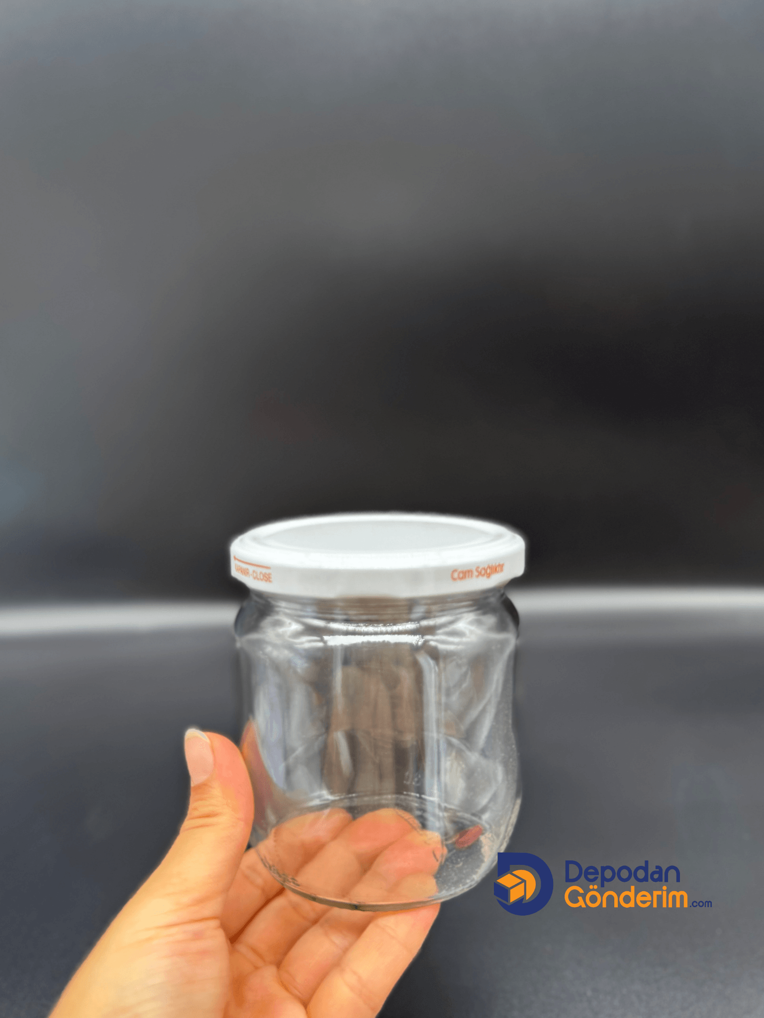 DP213 425cc Kavanoz Beyaz Kapaklı