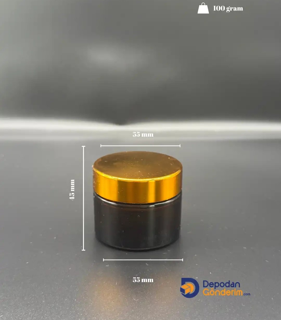 DP68 50cc Amber Cam Krem Kavanozu (Gold Kapaklı)