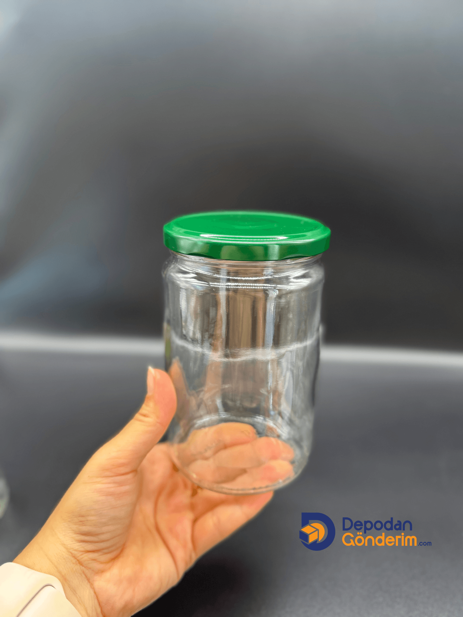 DP208 660cc Kavanoz Yeşil Kapaklı