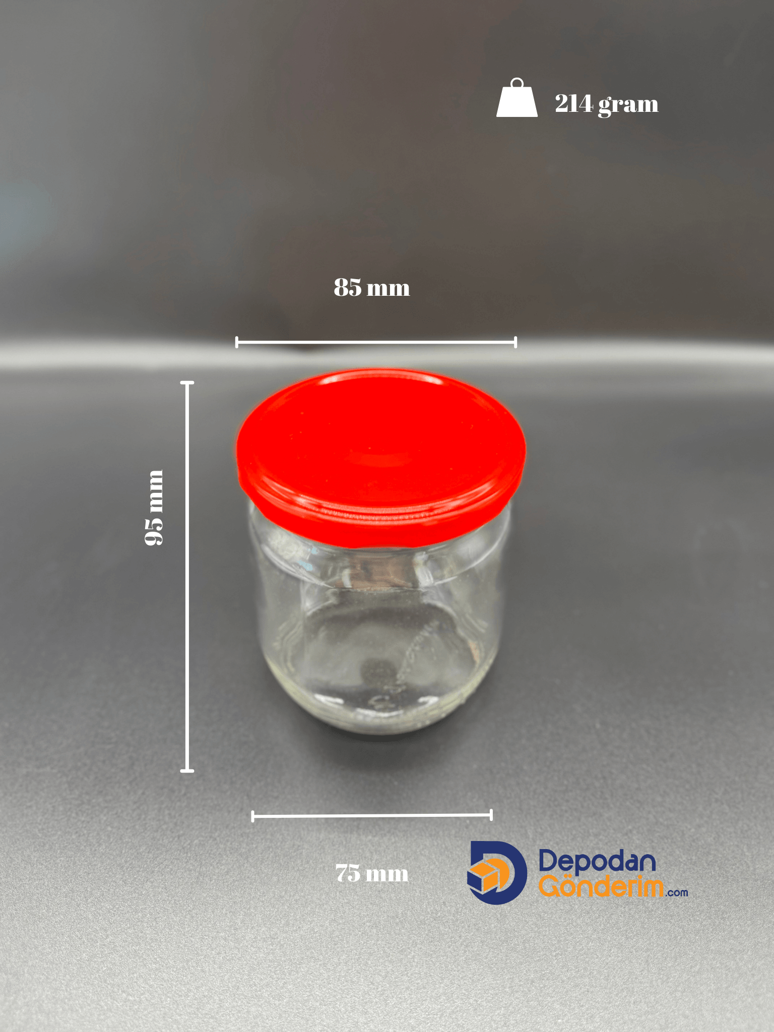 DP214 425cc Kavanoz Kırmızı Kapaklı