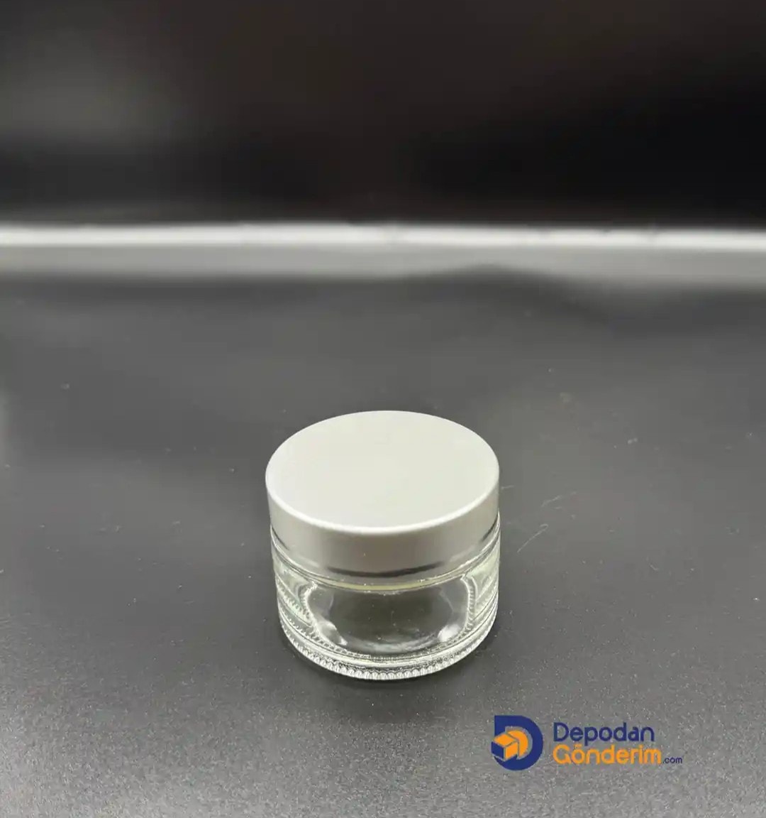 DP66 50cc İTHAL KREM KAVANOZU- GÜMÜŞ KAPAKLI  