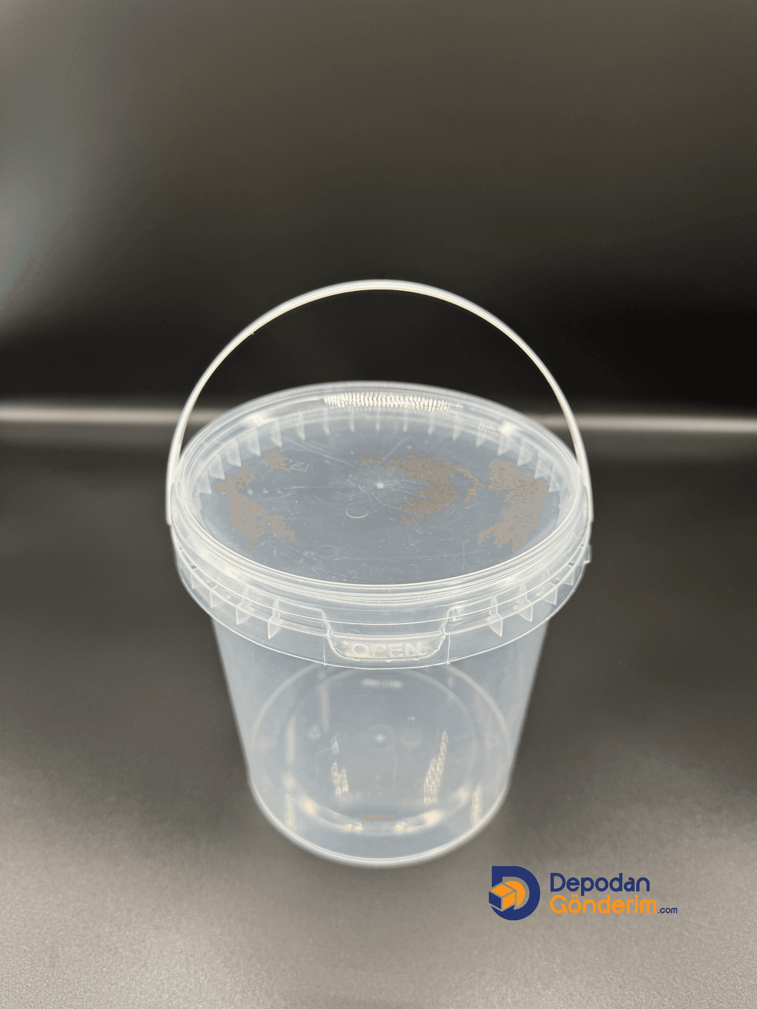 DP32 1100 cc Plastik Şeffaf Kapaklı Kova
