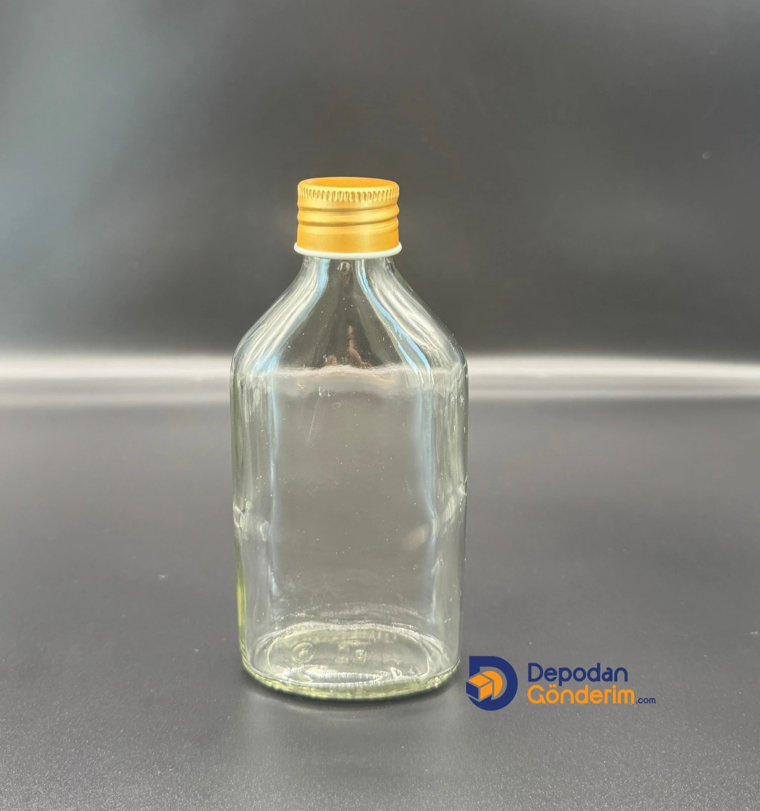 DP147 200cc Yassı Şişe (cold brew) (Gold Kapaklı)