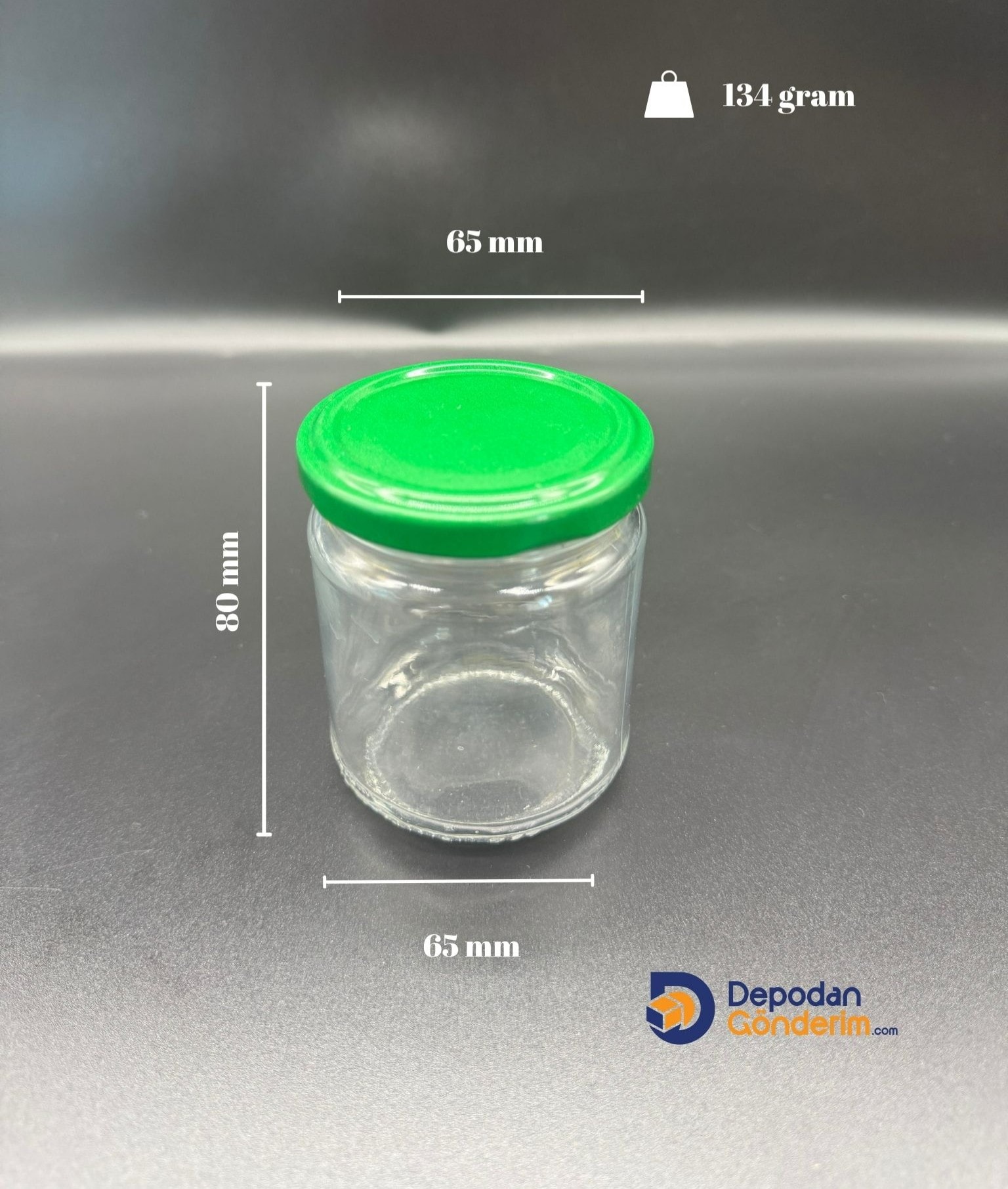 DP278 210cc Kavanoz Yeşil Kapaklı 