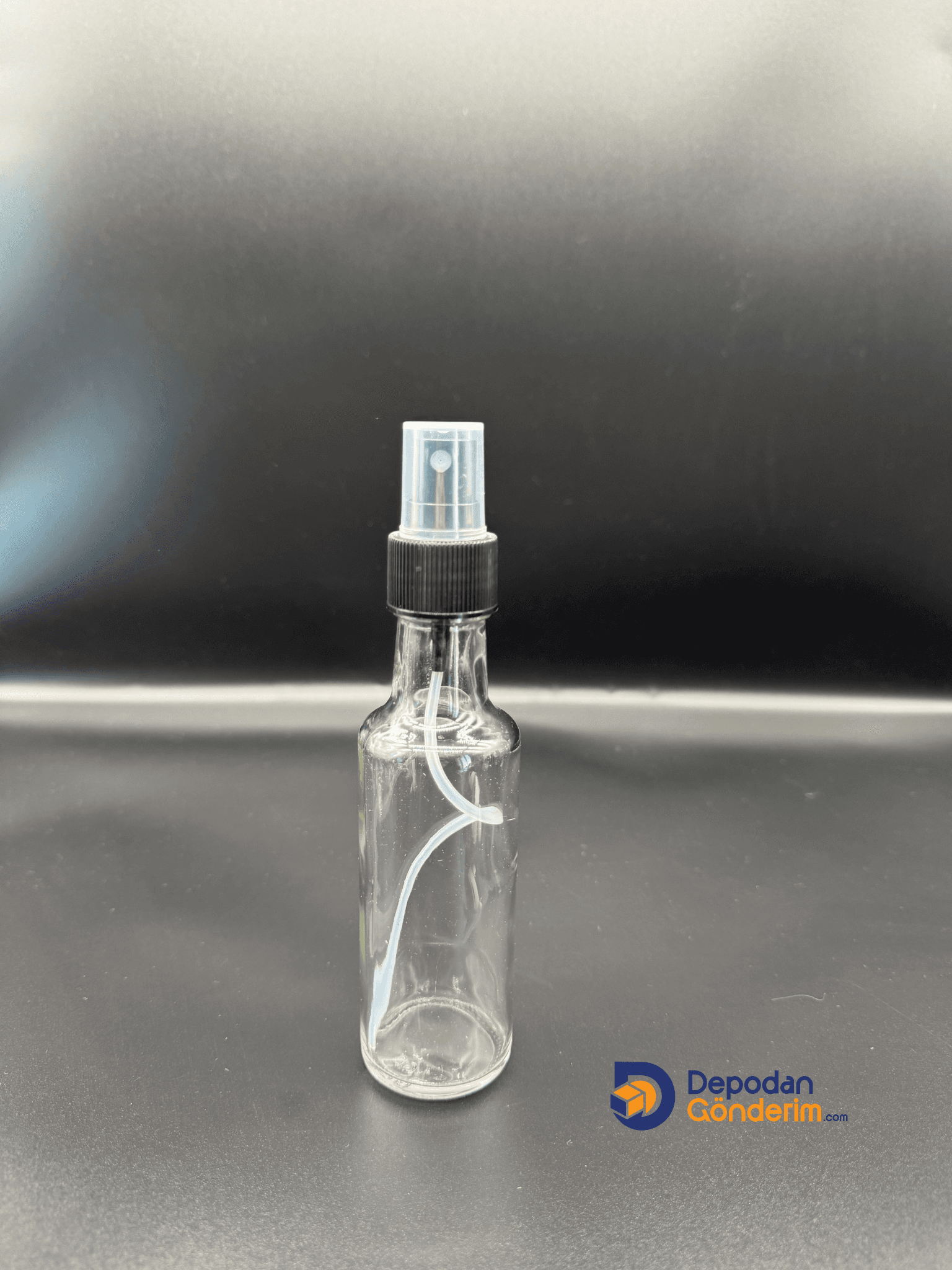 DP93 100cc DORİKA ŞEFFAF ŞİŞE- SİYAH FIS FIS KAPAKLI