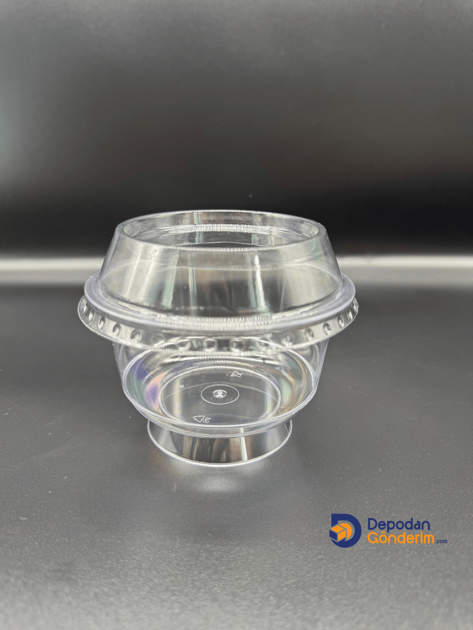 DP02 200cc Ekonomik Ayaklı Tatlı Kabı (kapaklı)