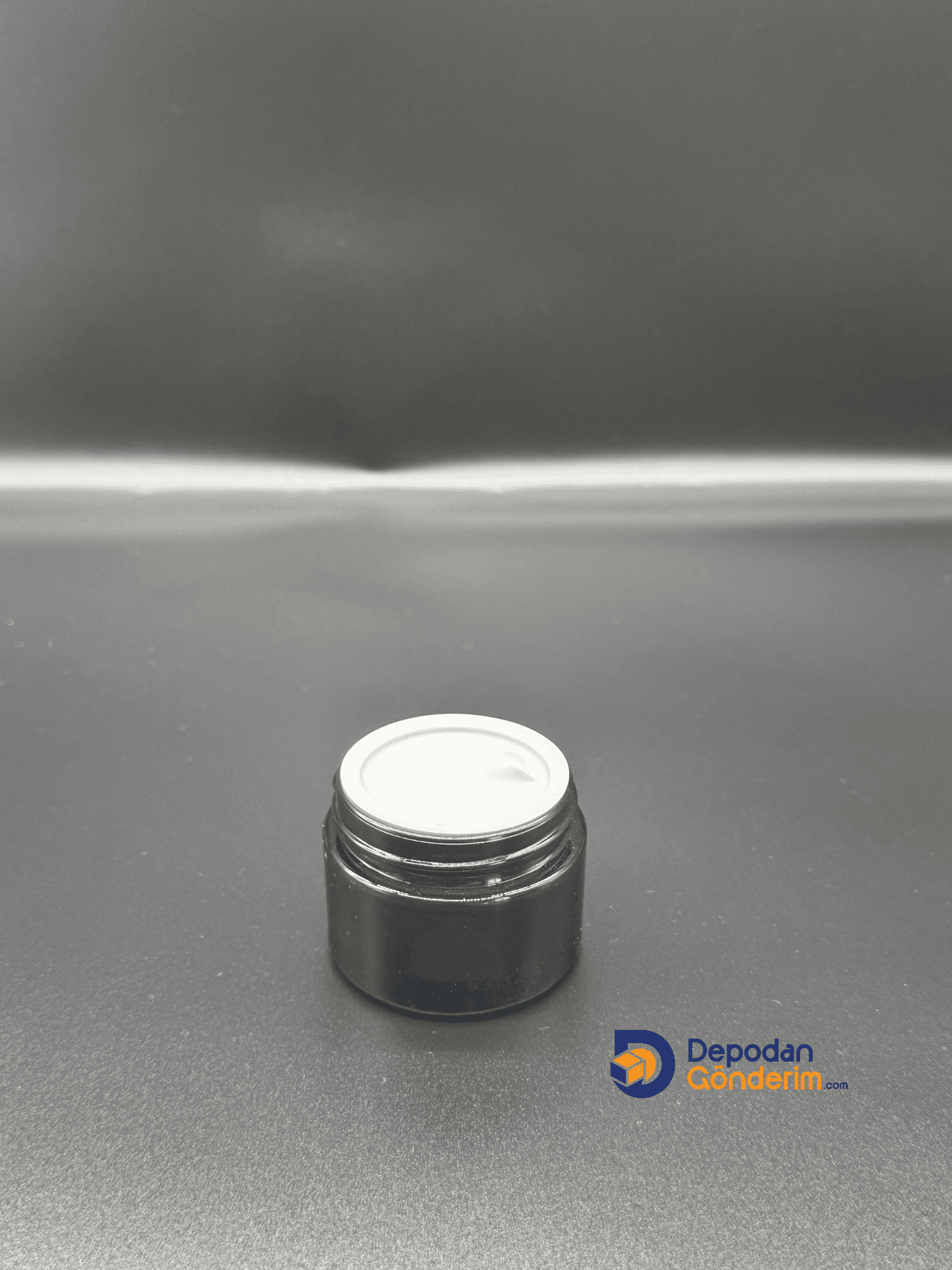DP103 50cc Amber Cam Krem Kavanozu (Siyah Kapaklı)  