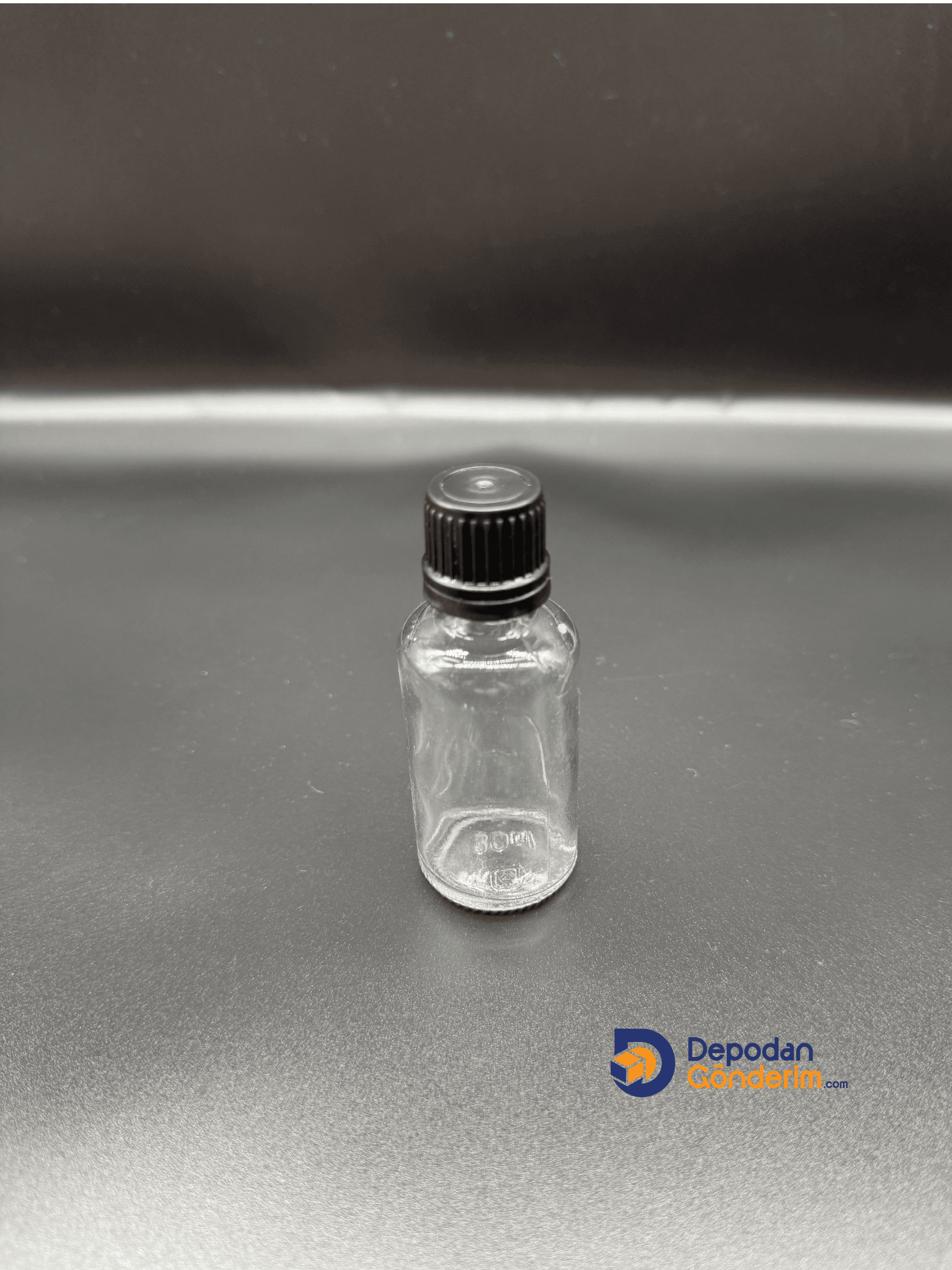 DP72 30cc ŞEFFAF ŞİŞE - SİYAH KİLİTLİ  KAPAKLI  
