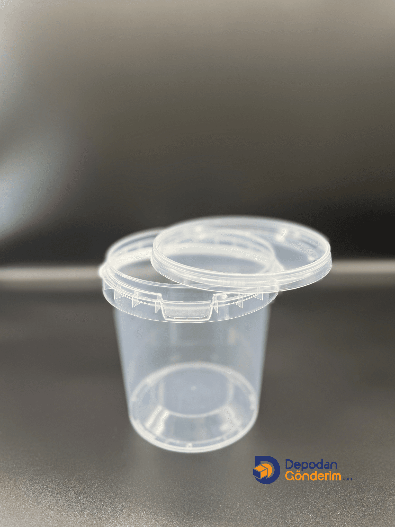 DP31 850cc Plastik Şeffaf Kapaklı Kova