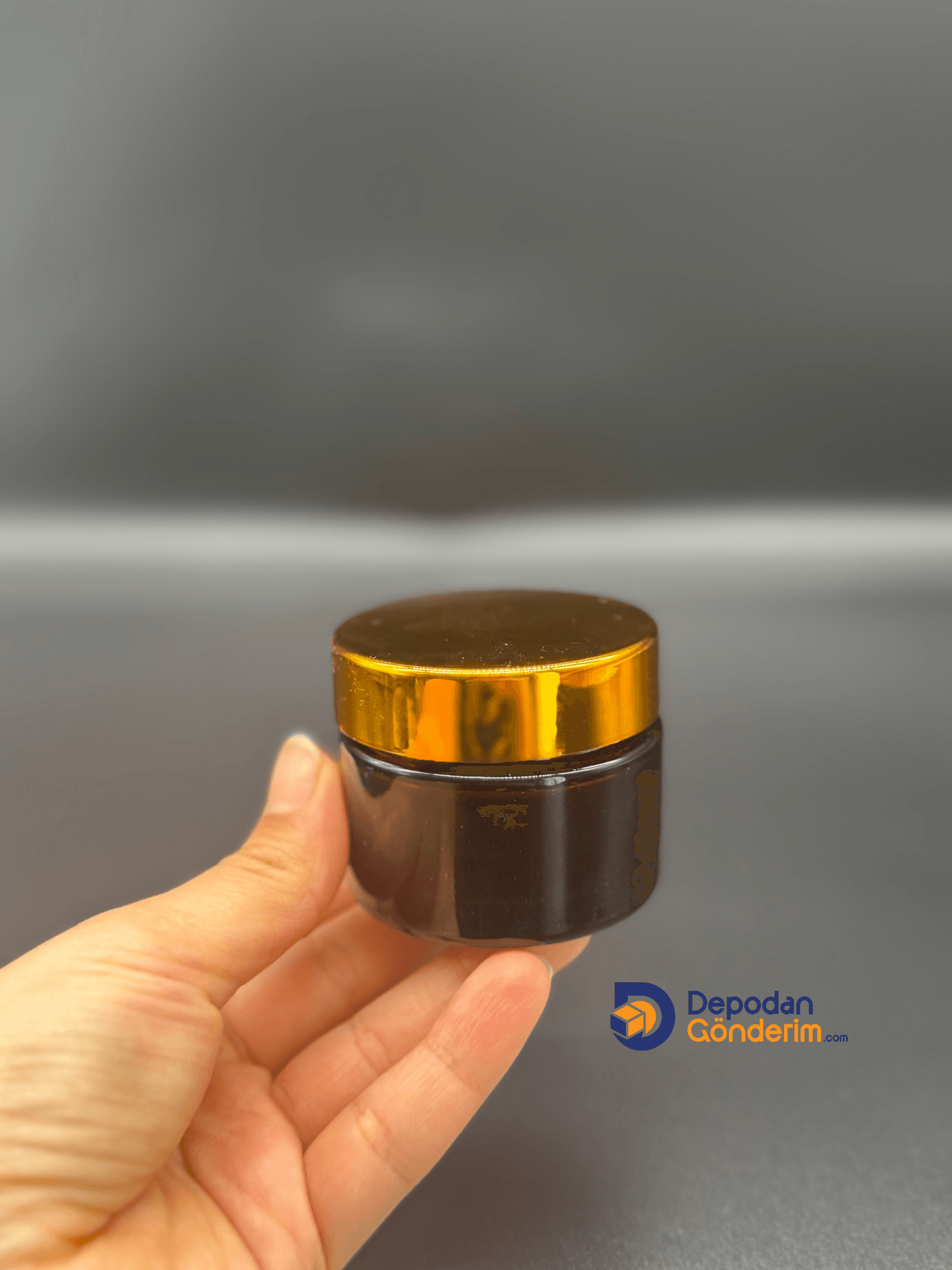 DP102 50cc Amber Cam Krem Kavanozu (Gold Kapaklı)