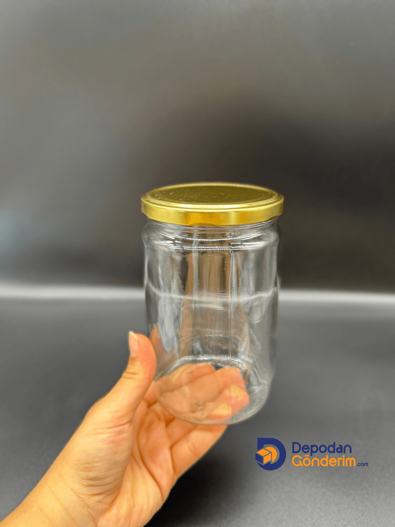 DP206 660cc Kavanoz Gold Kapaklı
