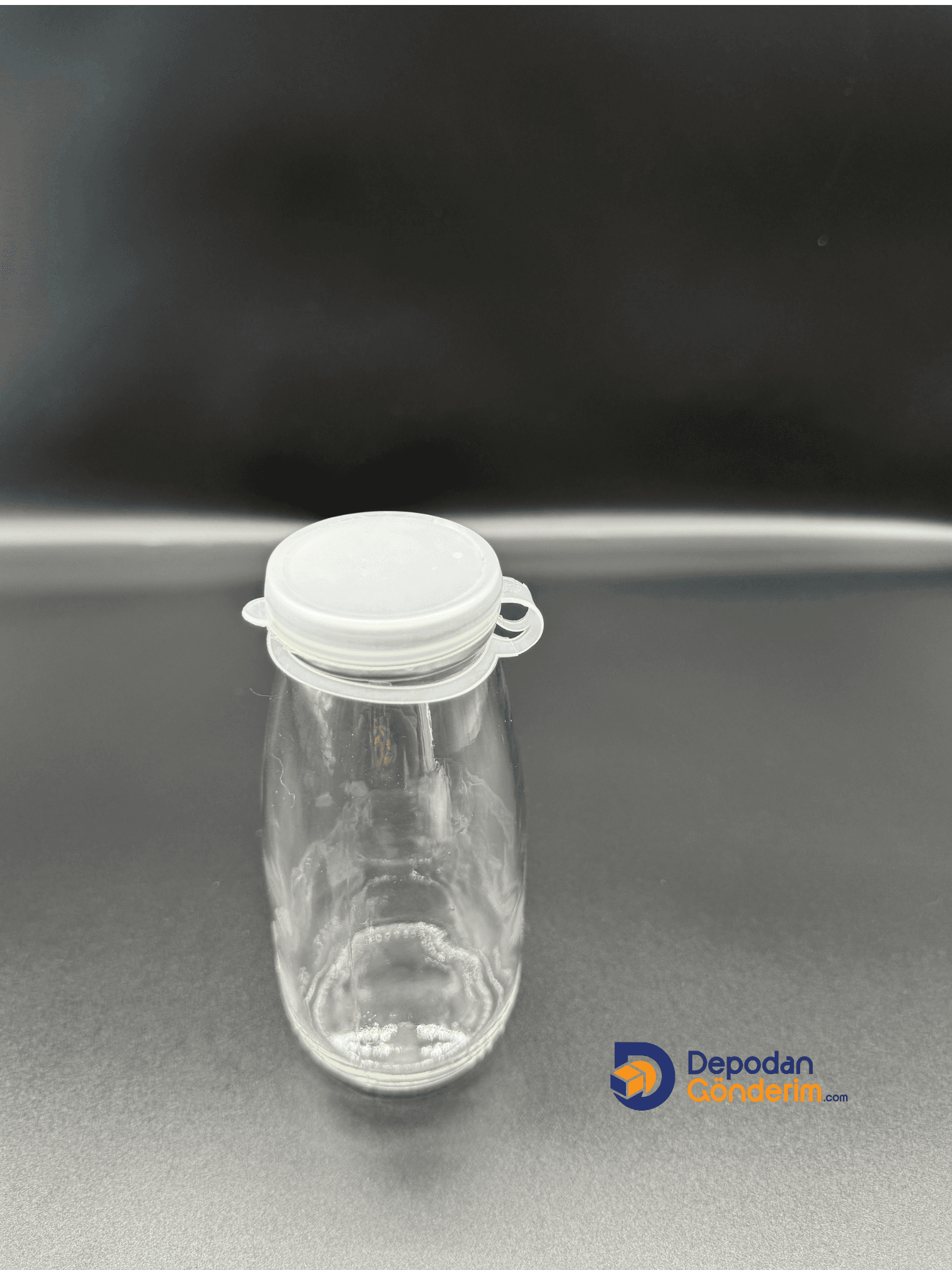 DP156 250cc Tombul Cam Şişe (Beyaz Geçmeli Kapak)