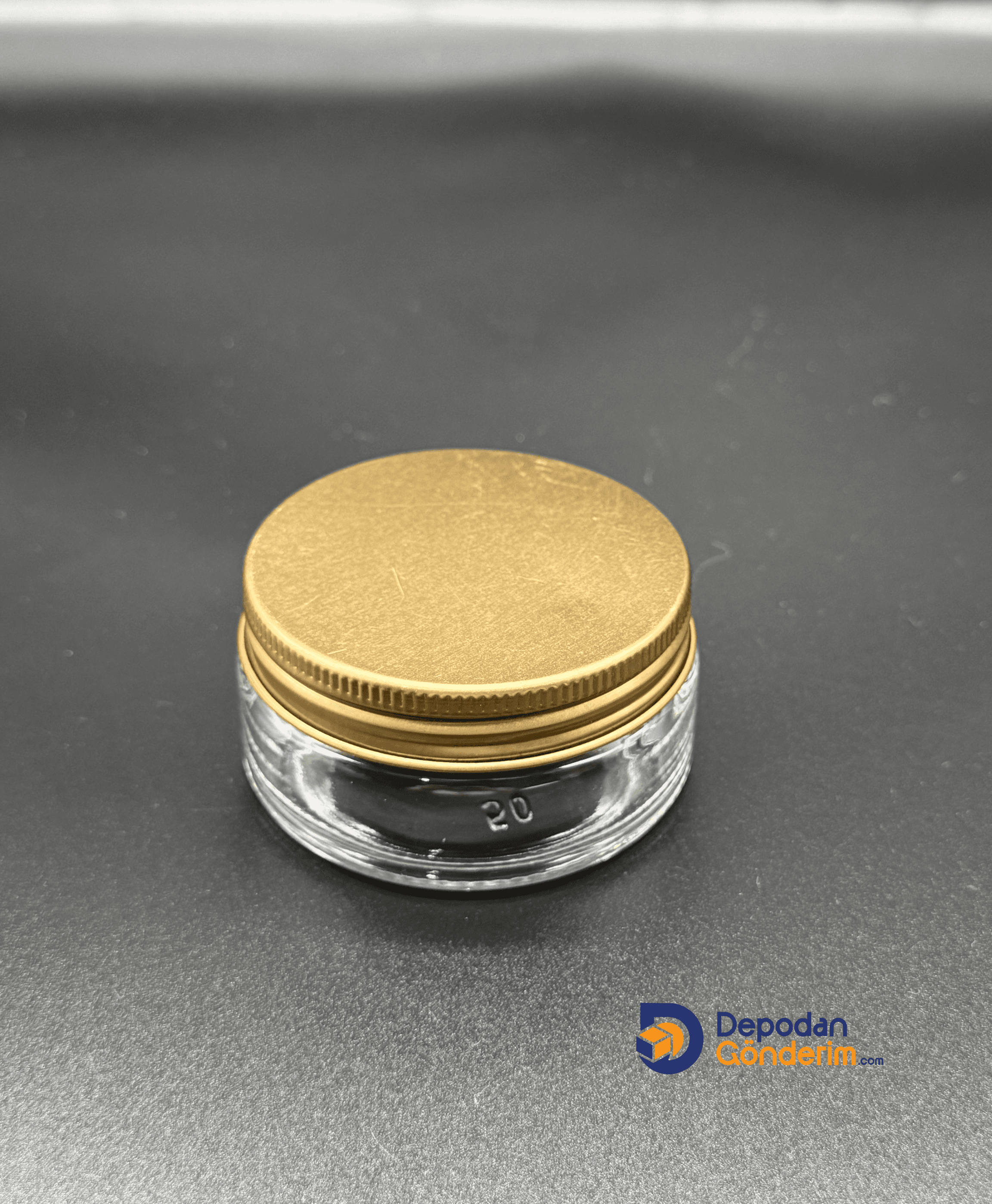 DP64 50cc KLASİK KREM KAVANOZU- ALİMİNYUM GOLD KAPAKLI 