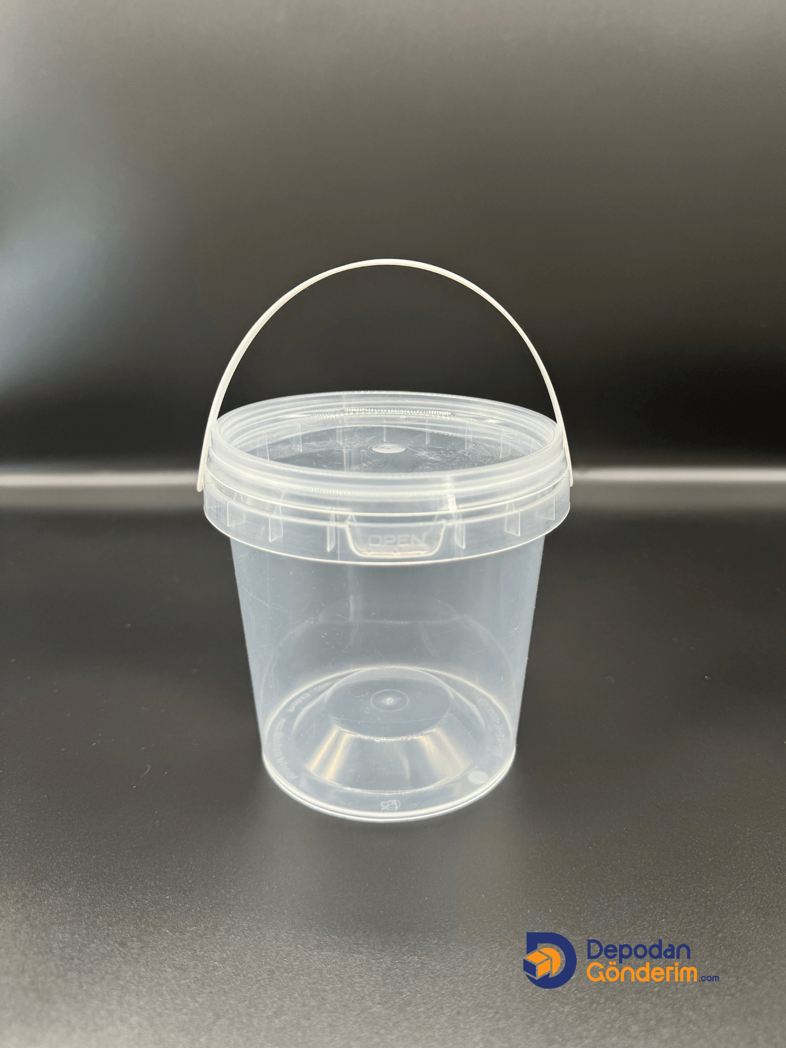DP29 500cc Plastik Şeffaf Kapaklı Kova 