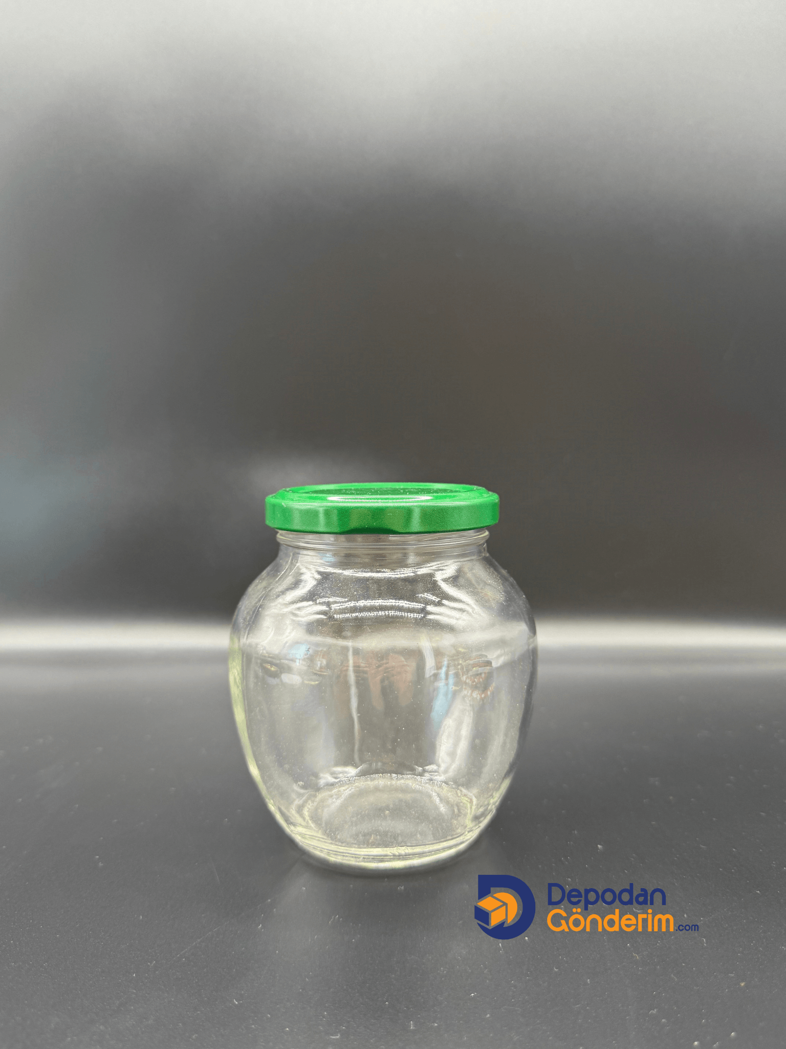 DP250 370cc Yumurta Kavanoz Yeşil Kapaklı 