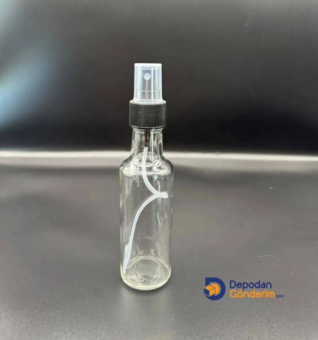 DP93 100cc DORİKA ŞEFFAF ŞİŞE- SİYAH FIS FIS KAPAKLI