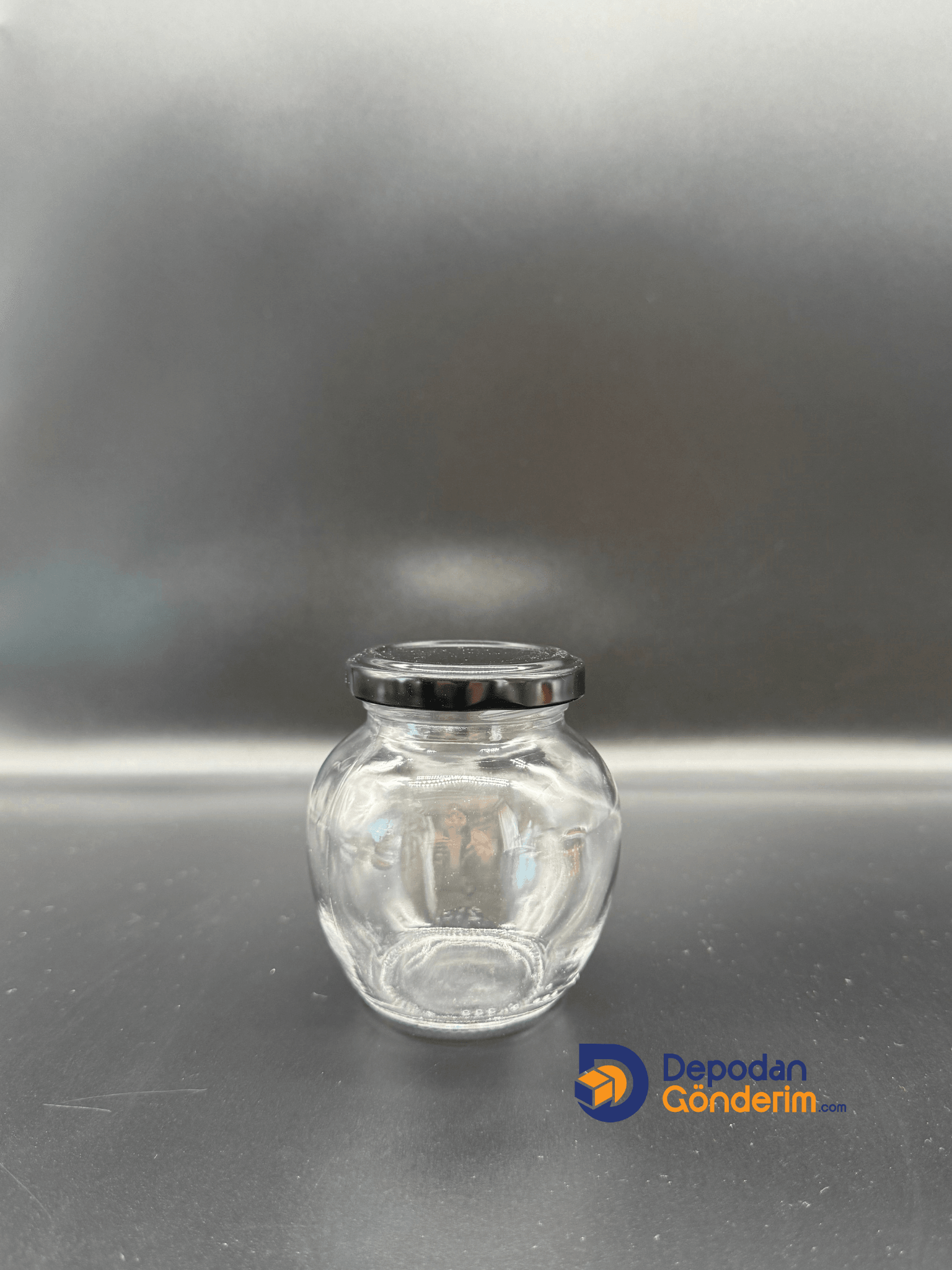 DP253 210cc Yumurta Kavanoz Siyah Kapaklı 