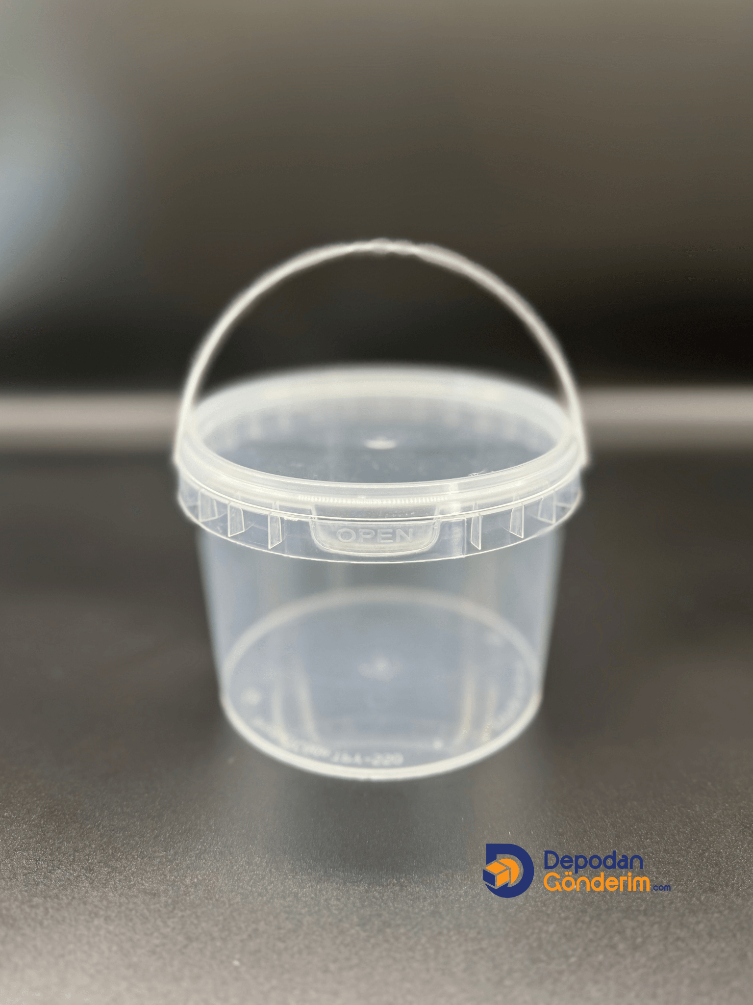 DP30 550cc Plastik Şeffaf Kapaklı Kova    