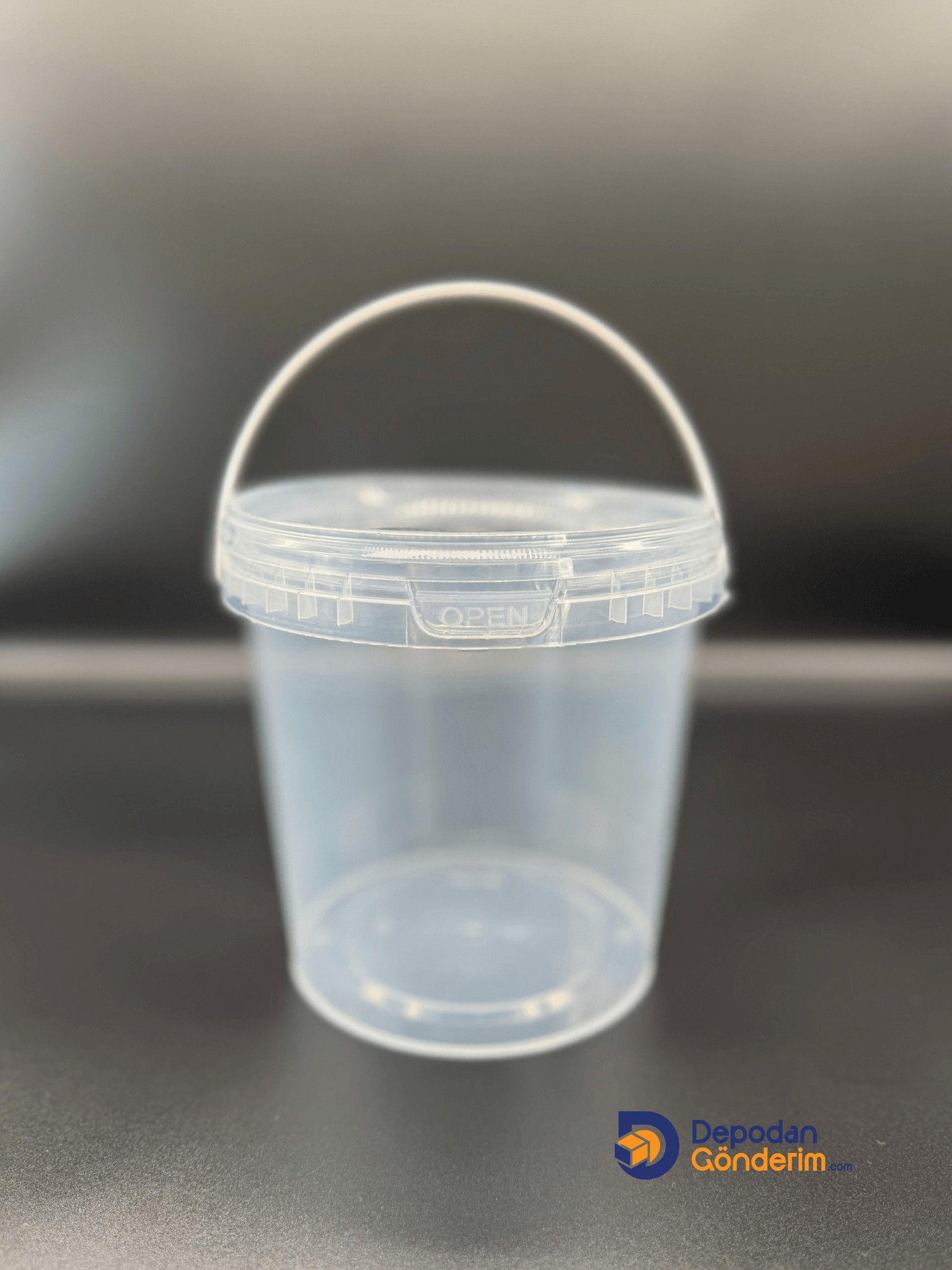 DP32 1100 cc Plastik Şeffaf Kapaklı Kova