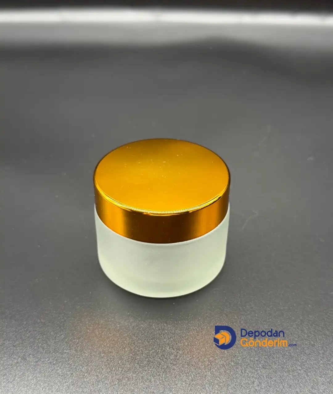DP61 50cc BUZLU KREM KAVANOZU - GOLD KAPAKLI 