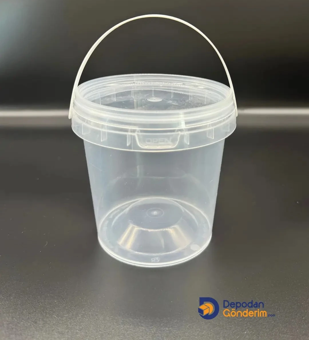 DP31 850cc Plastik Şeffaf Kapaklı Kova