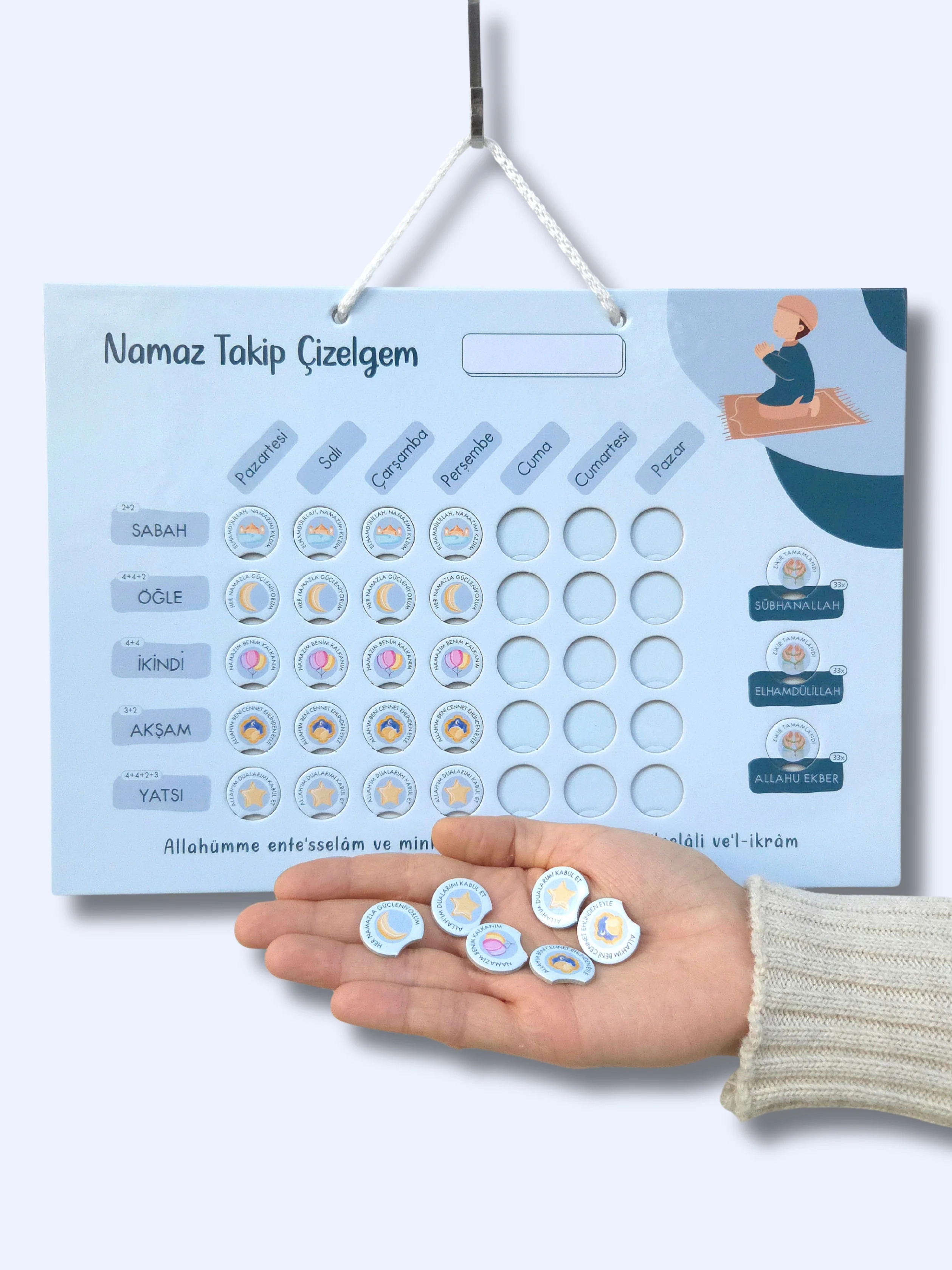 Namaz Takip Çizelgem | Kişiselleştirilebilir | Erkek-Mavi