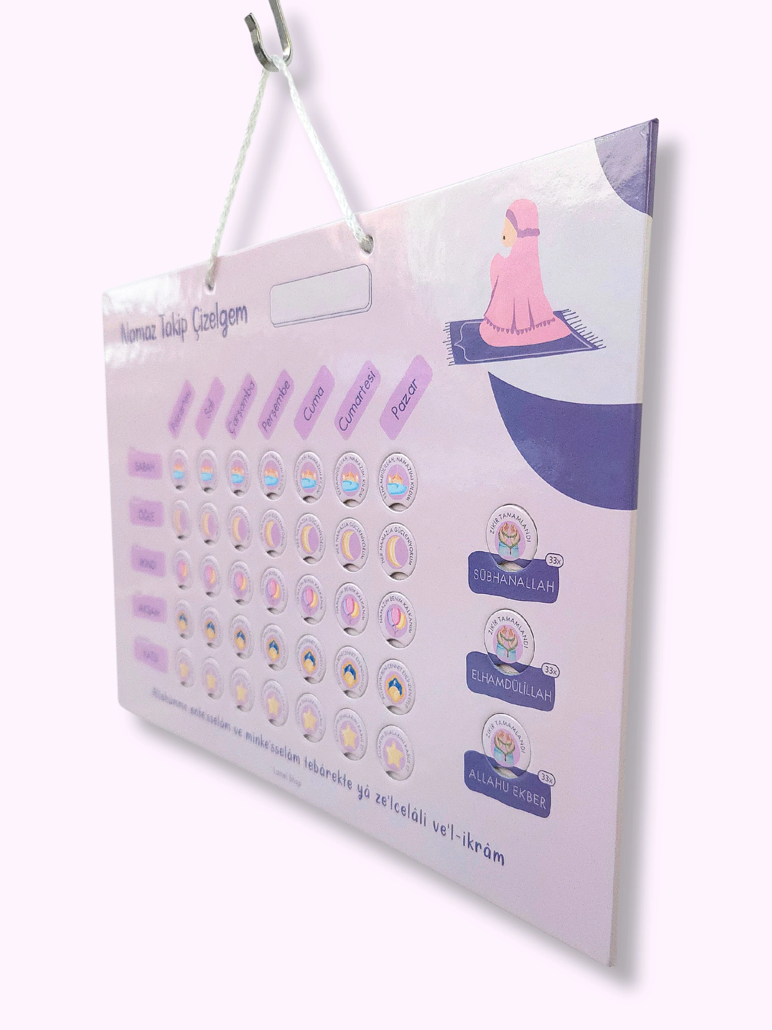 Namaz Takip Çizelgem | Kişiselleştirilebilir | Kız-Pembe