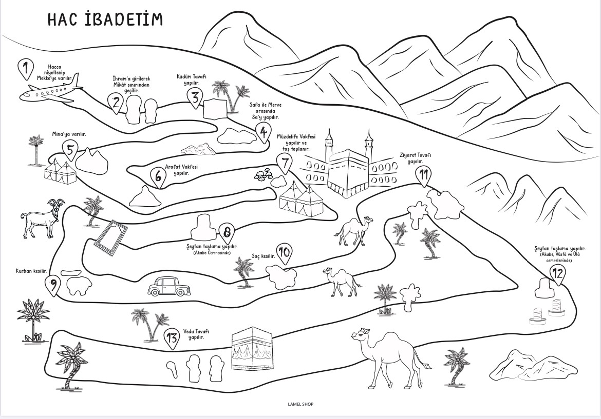 Hac İbadetim - Boyama ve Öğrenme Seti