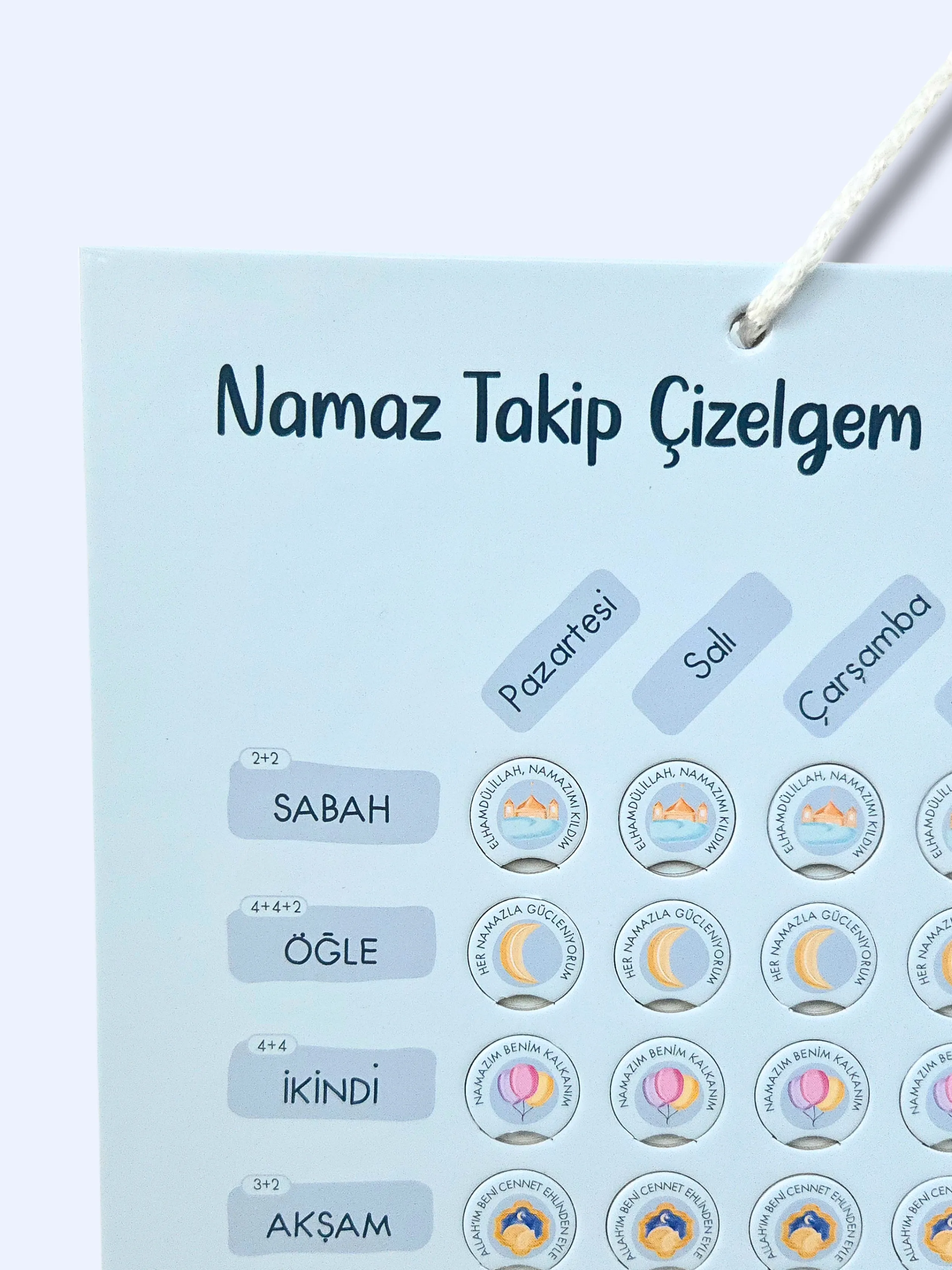 Namaz Takip Çizelgem | Kişiselleştirilebilir | Erkek-Mavi