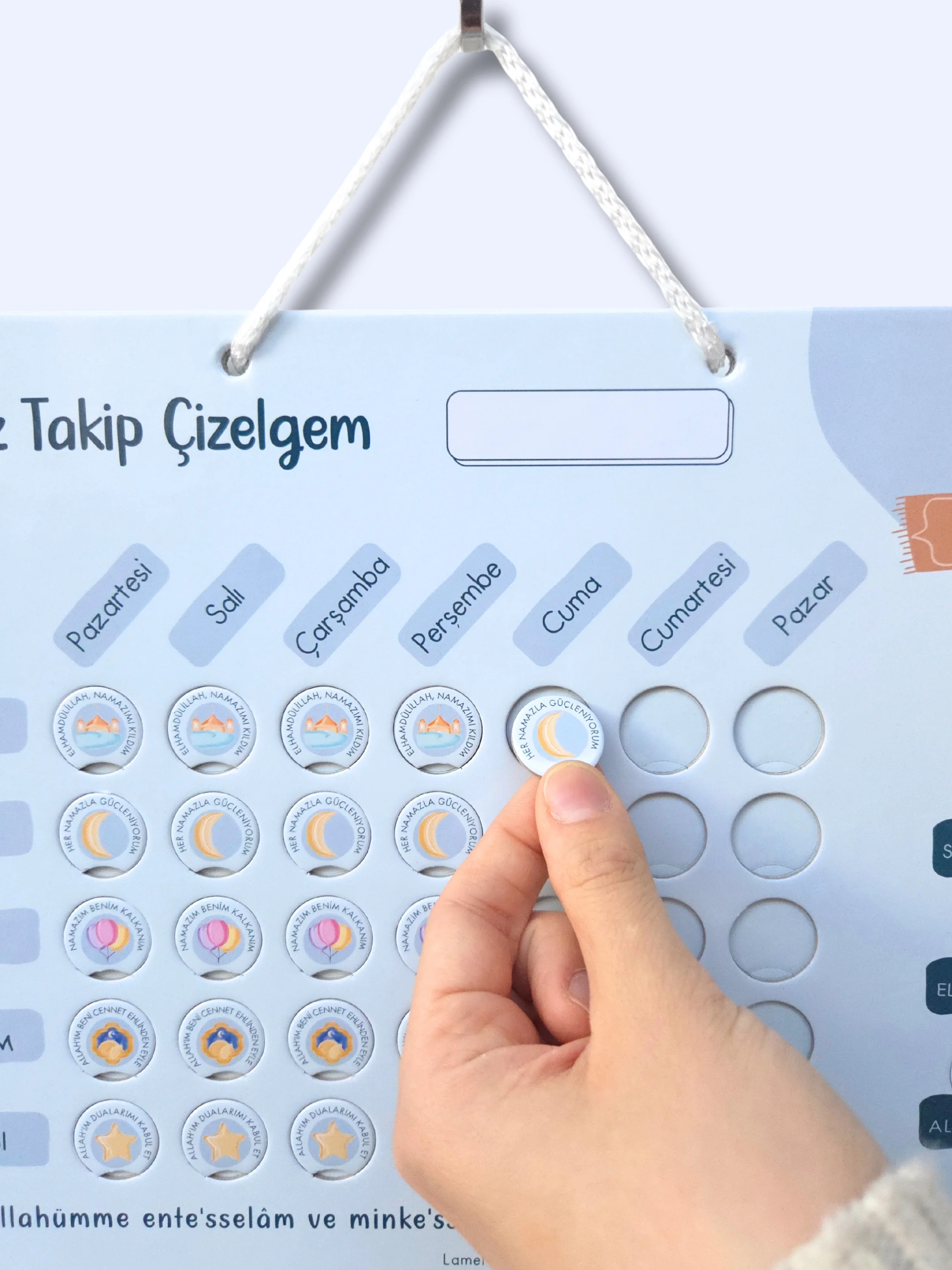 Namaz Takip Çizelgem | Kişiselleştirilebilir | Erkek-Mavi