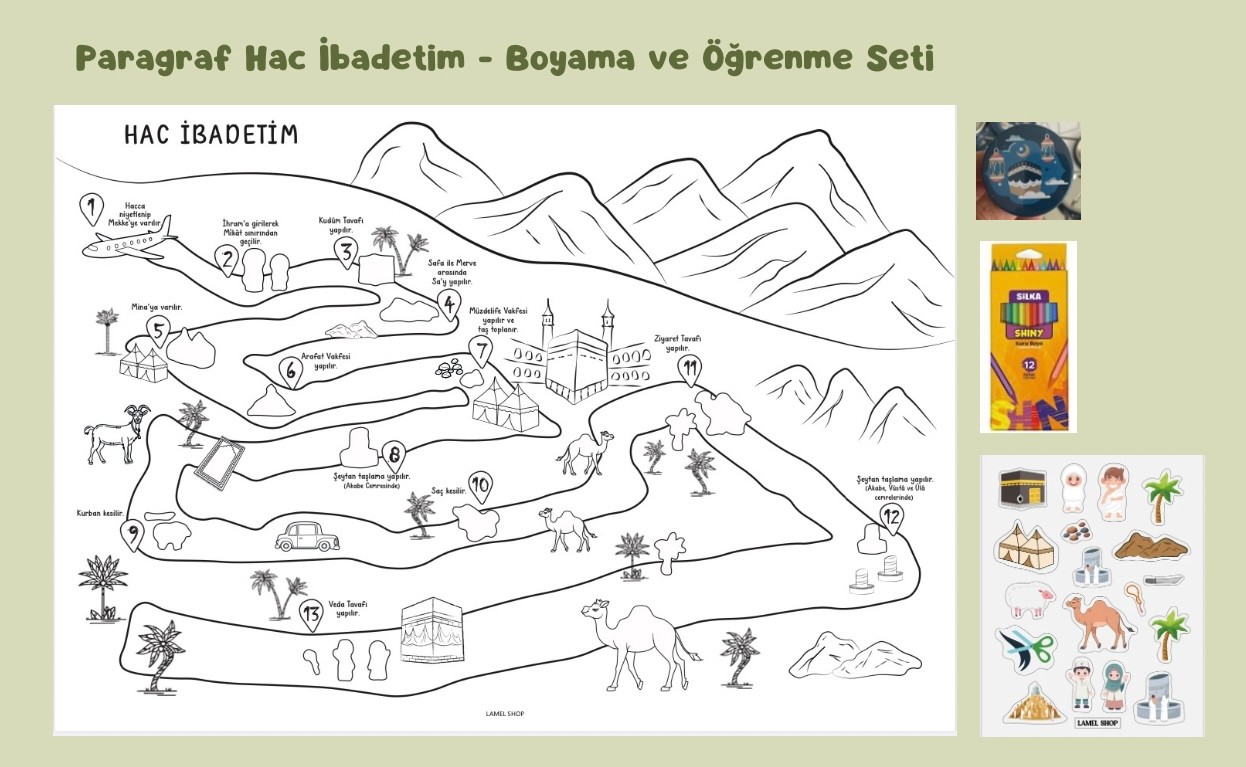 Hac İbadetim - Boyama ve Öğrenme Seti