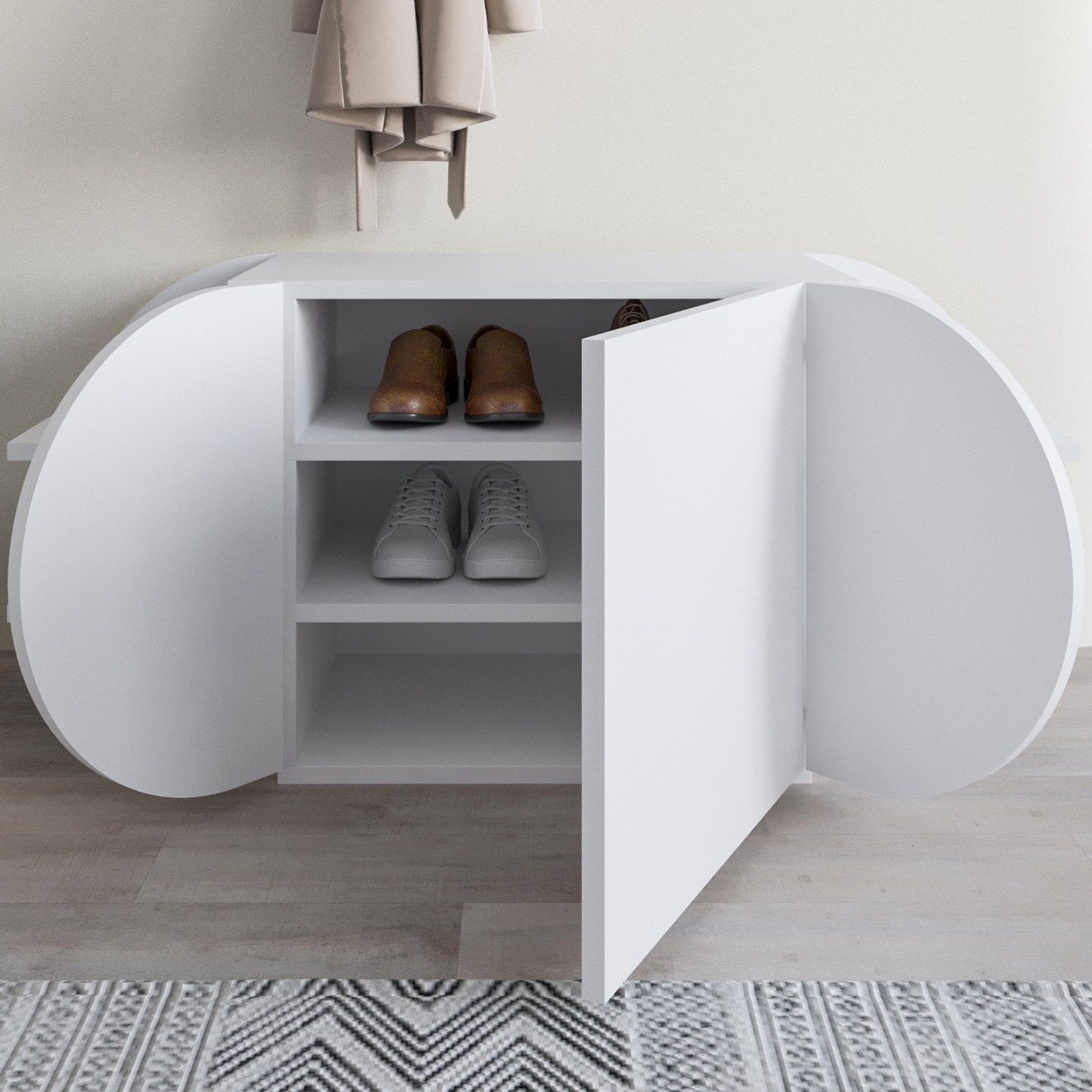 Pozy Shoe Bench White