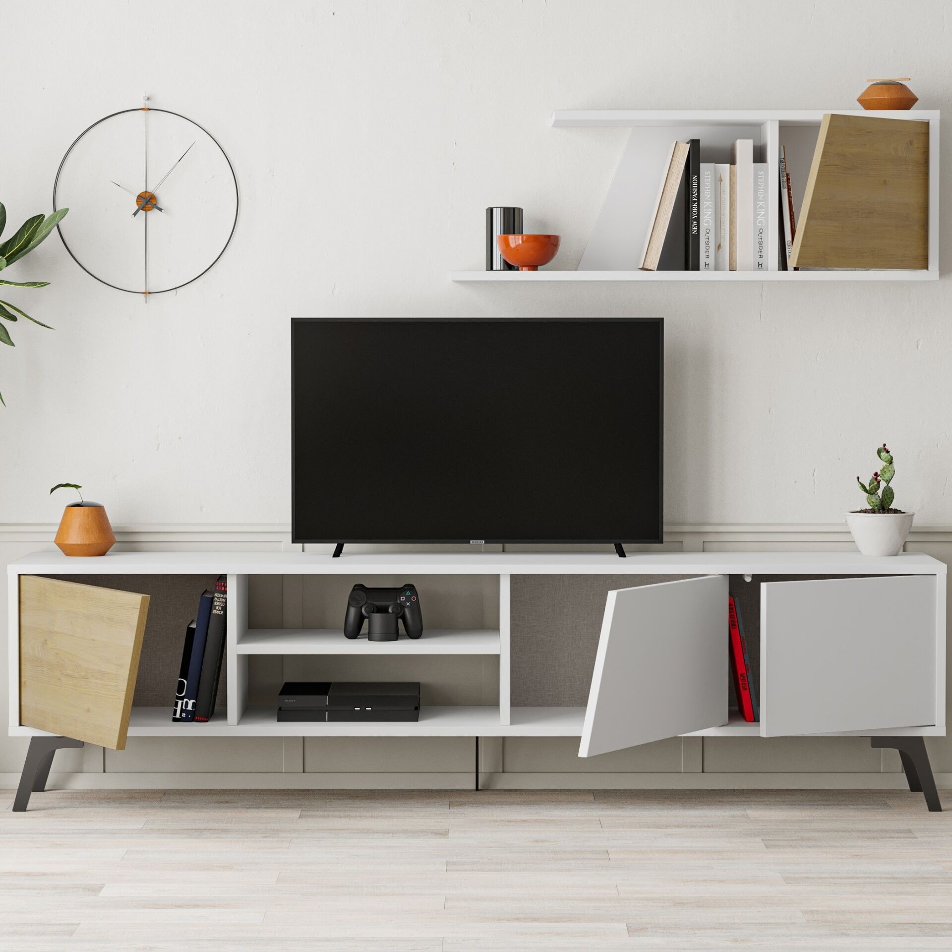 Fiona Tv Unit White - Oak