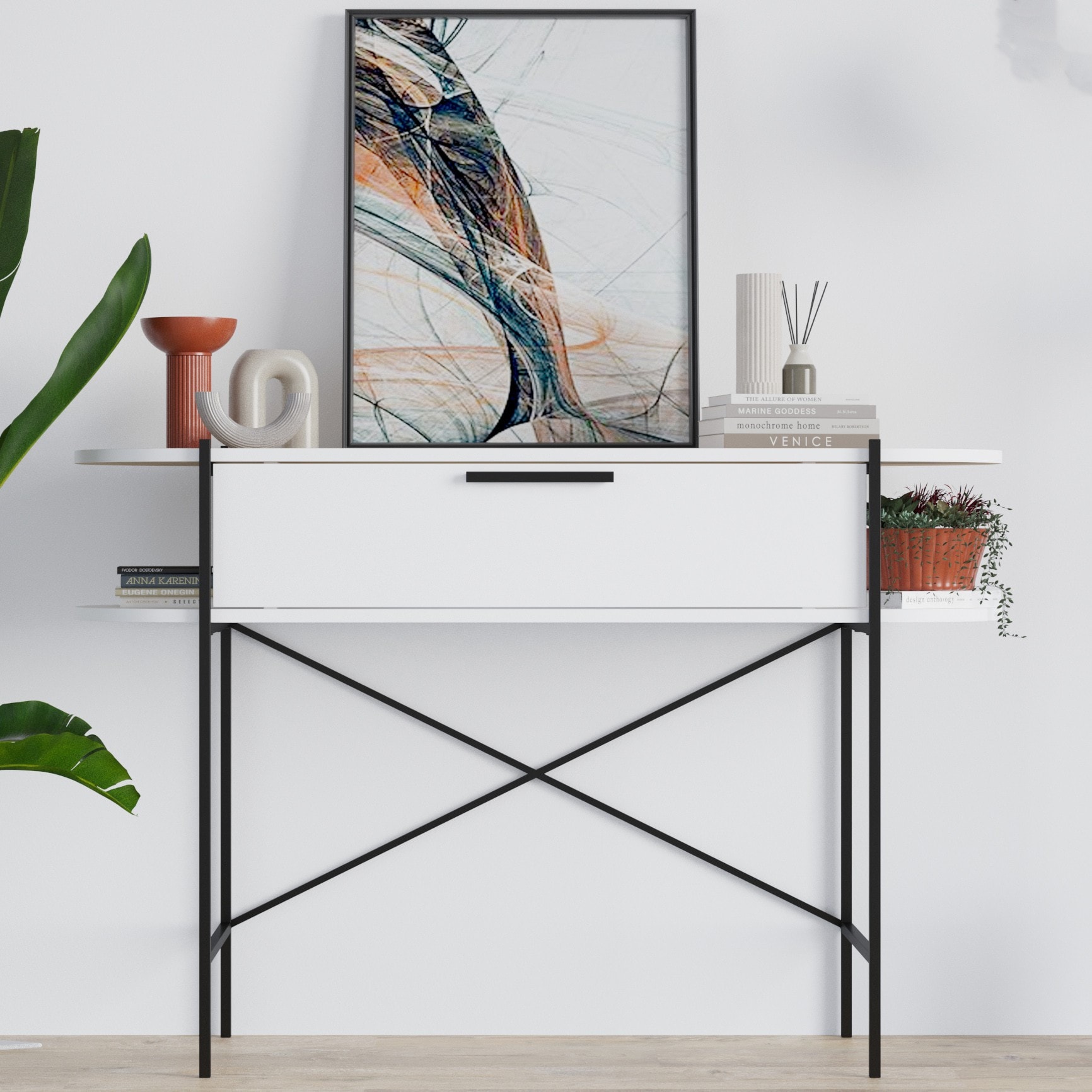 Otis Console Remastered White - Oak