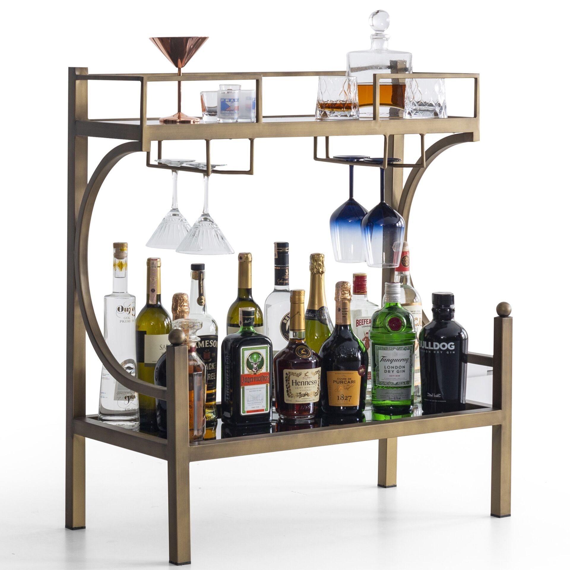 Jack Bardaklıklı Şişelikli Bar Servis Sehpası - Premium Seri