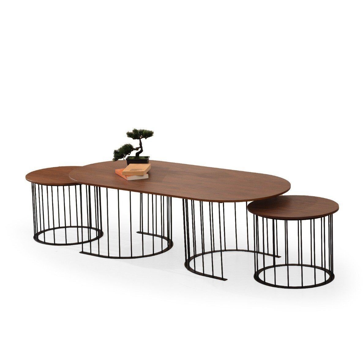 Ripa Vol1 Üçlü Orta & Yan x 2 Adet Sehpa Seti